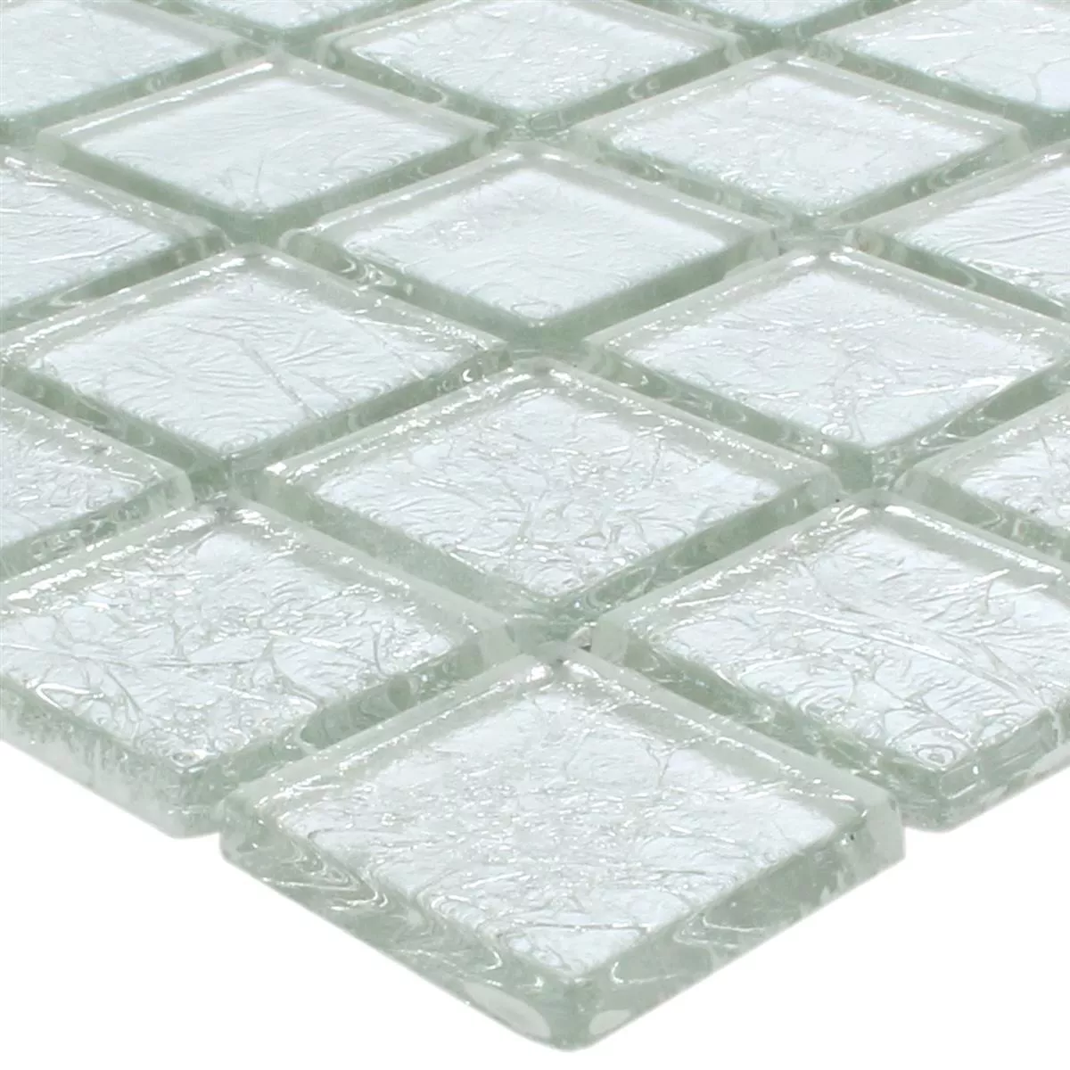 Mosaikfliesen Glas Lucca Silber 23x23x4mm Mosaikfliesen Glas Lucca Silber 23x23x4mm