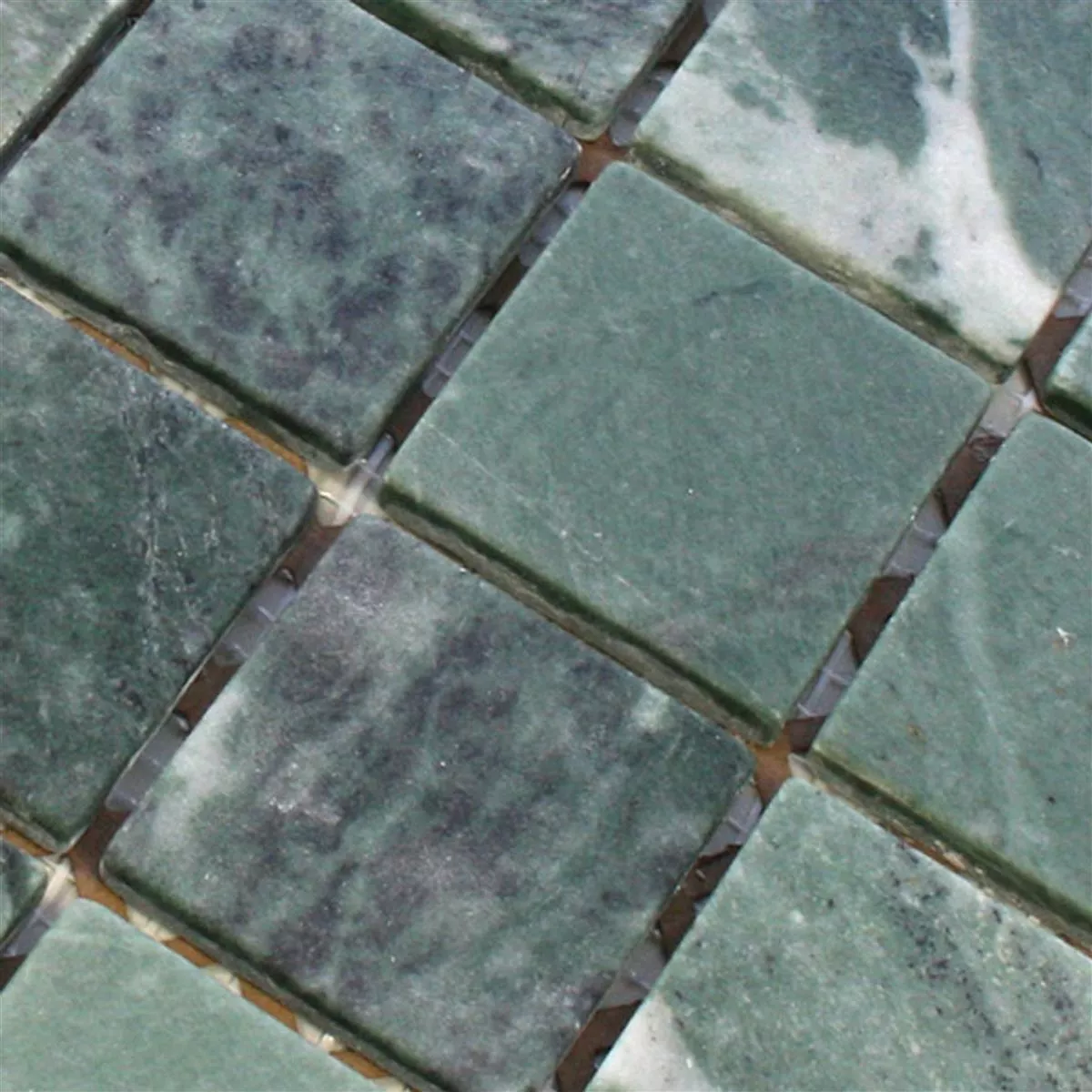 Muster von Mosaikfliesen Marmor 48x48x8mm Verde