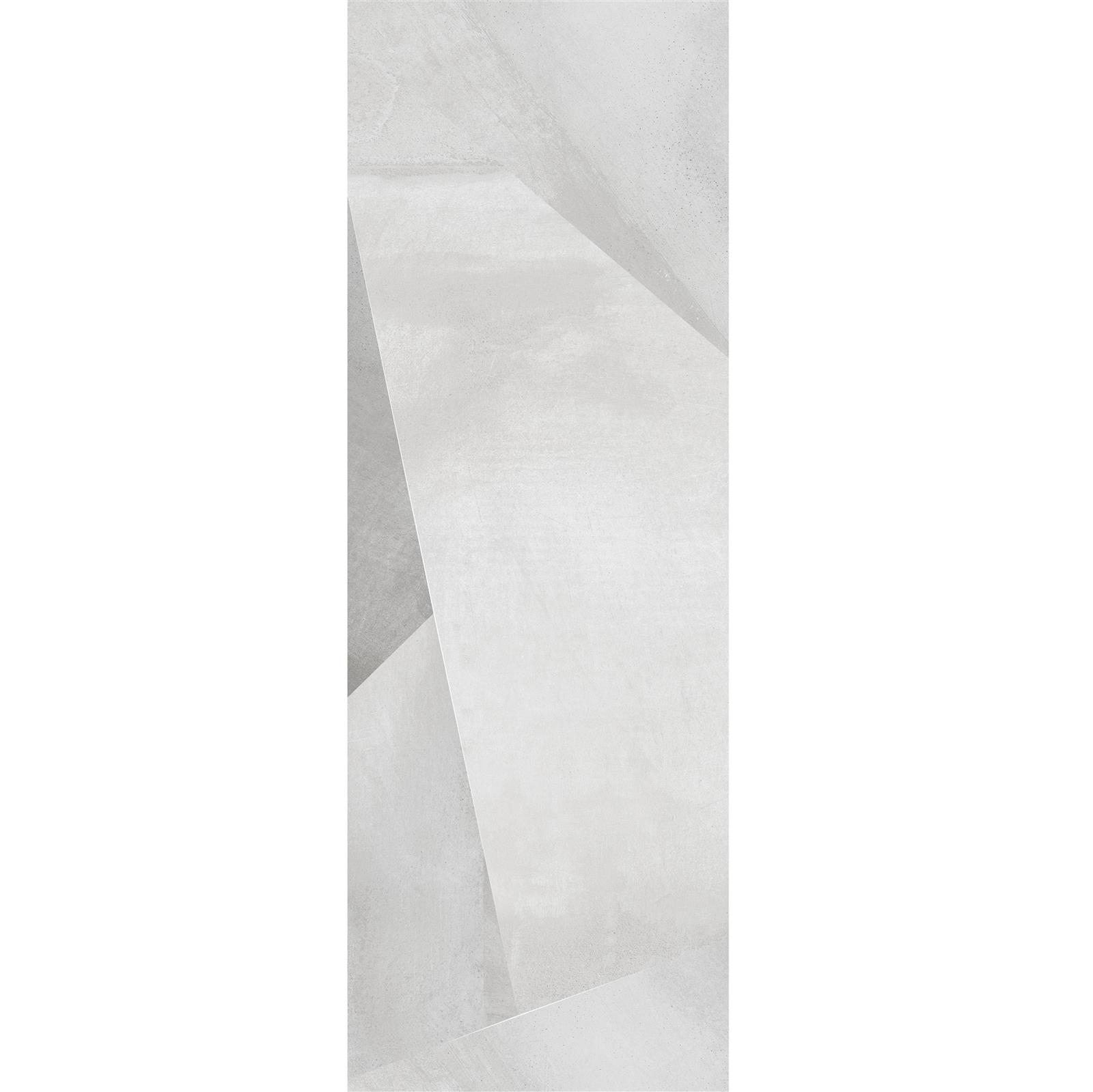 Wandfliesen Queens Rektifiziert Weiß Dekor 4 30x90cm