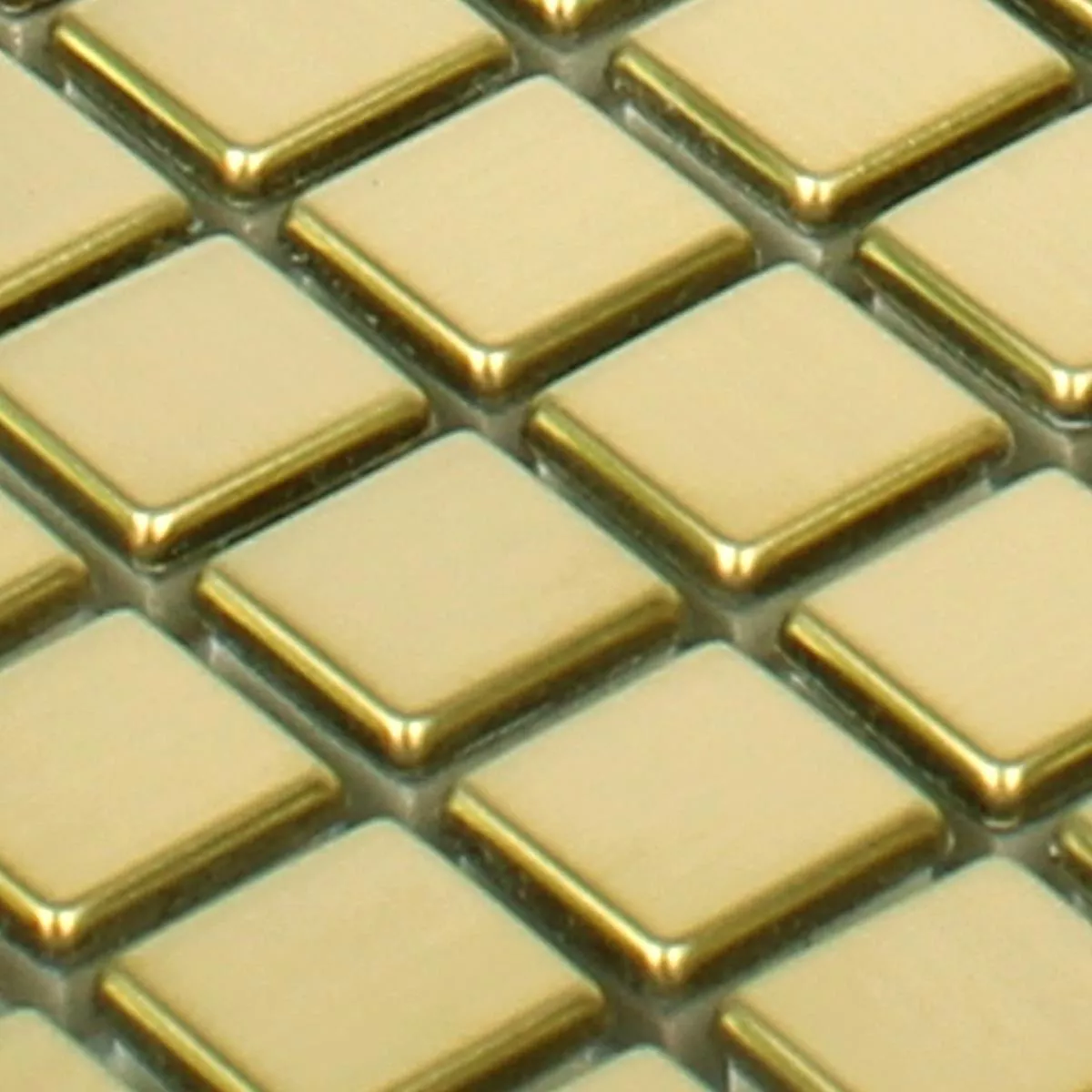 Muster von Mosaikfliesen Edelstahl Metall Baikal Gold