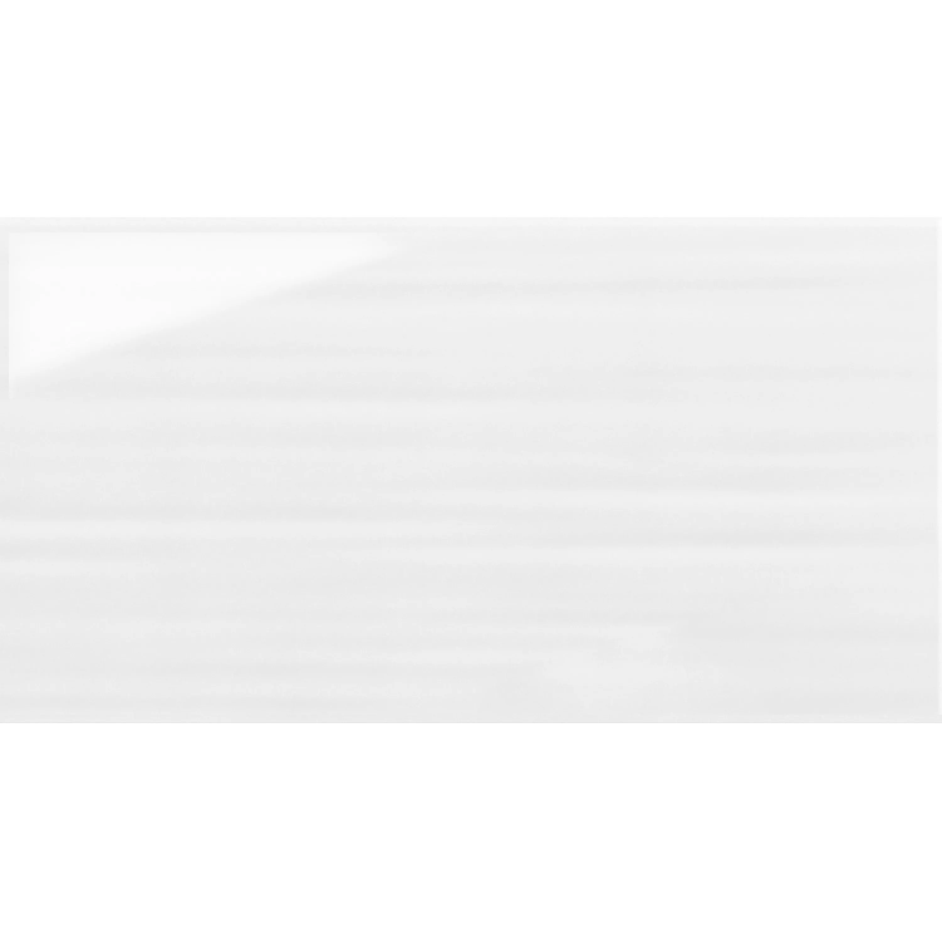 Muster Wandfliesen Richard Welle 30x60cm Weiß Glänzend