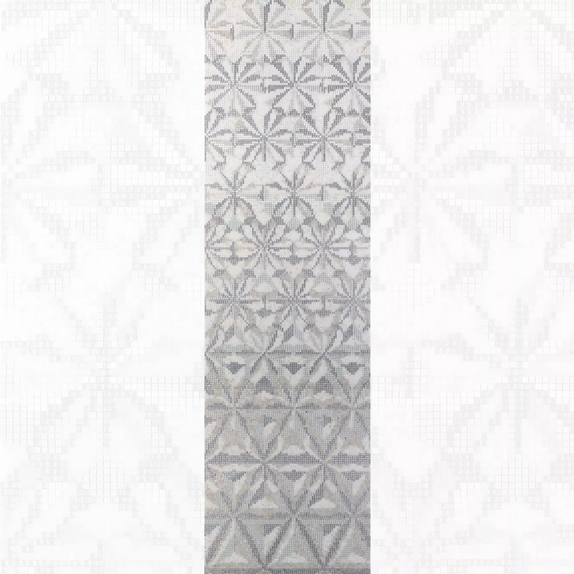 Glas Mosaik Bild Magicflower White 130x240cm