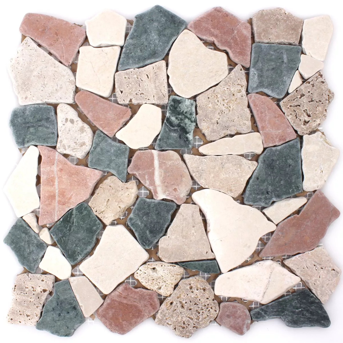Mosaikfliesen Marmor Bruch Multi