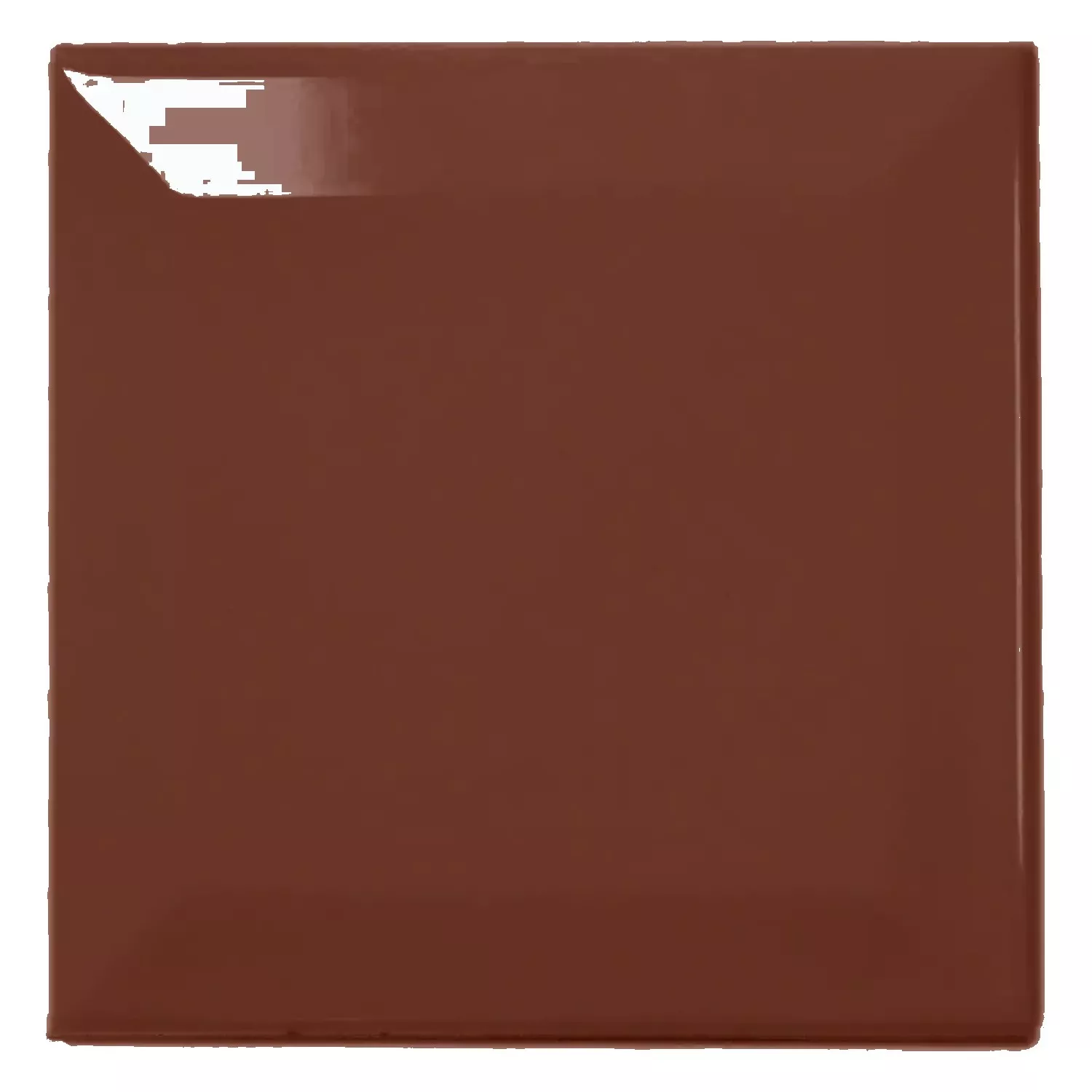 Metrofliese Braun Glänzend 10x10 cm Facette Catarina Marron
