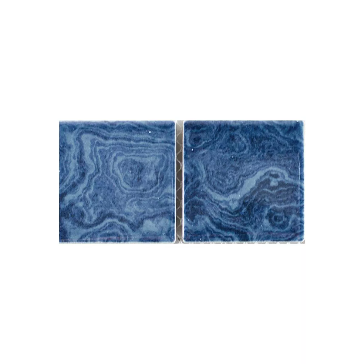 Muster von Keramik Mosaikfliesen David Blau Uni