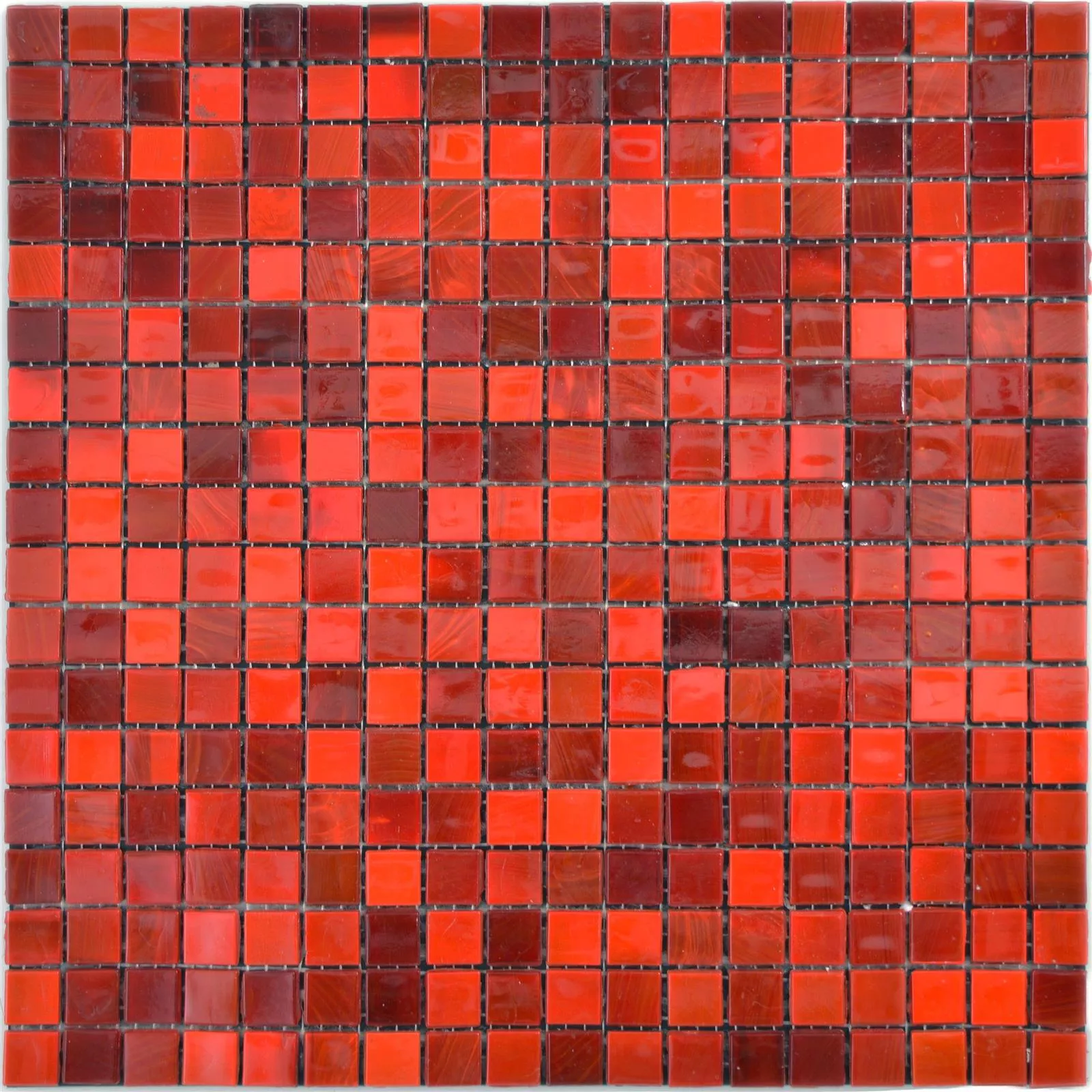 Muster von Glas Mosaikfliesen Rexford Perlmutt Effekt Rot