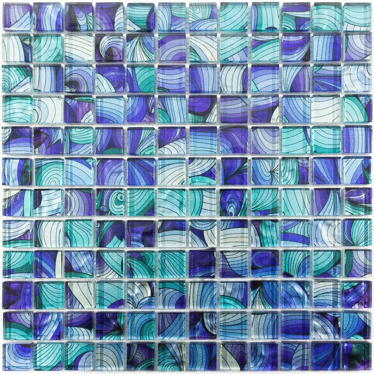 Glasmosaik Fliesen Atlantis Blau Türkis