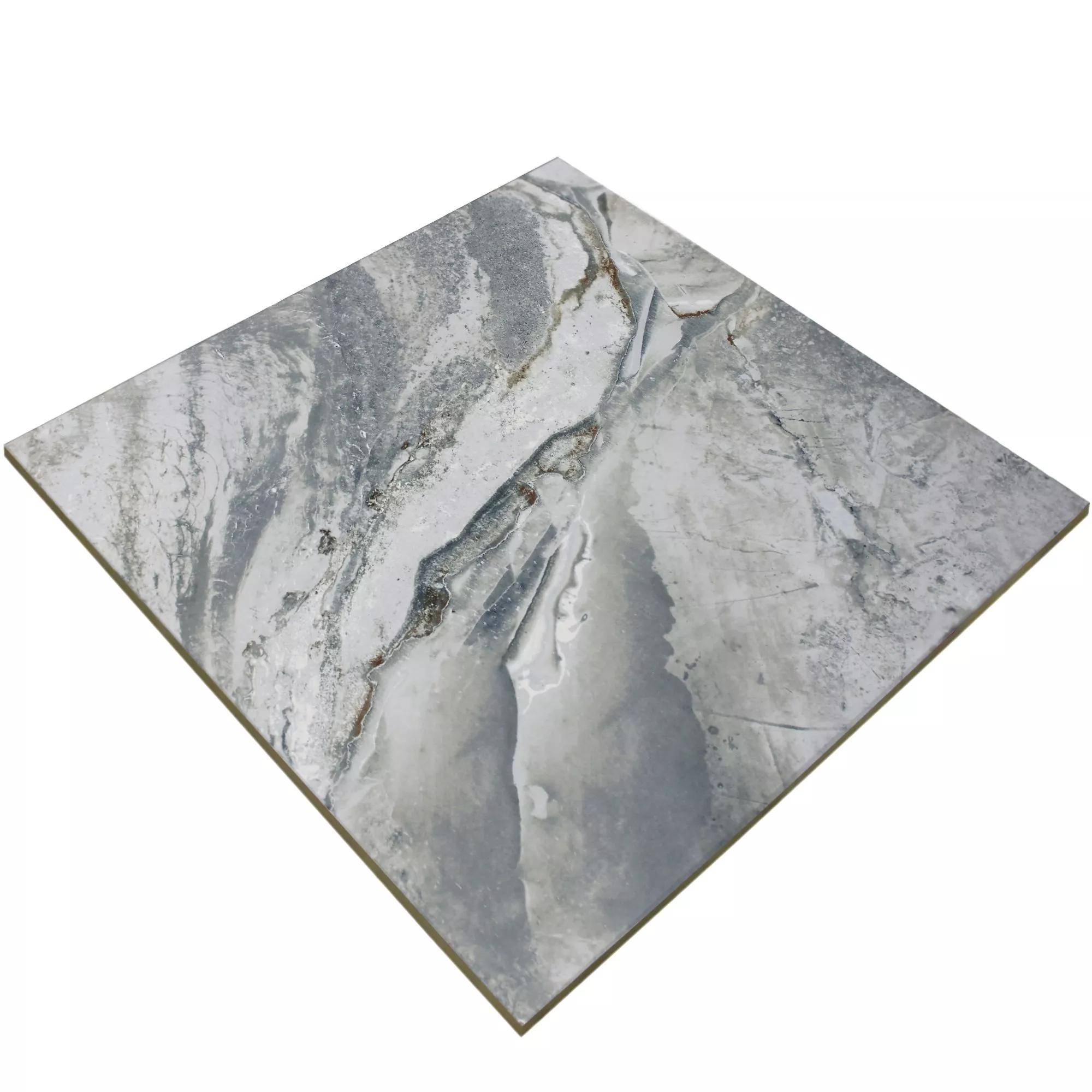 Muster Bodenfliese Laysan Poliert Grau 60x60cm