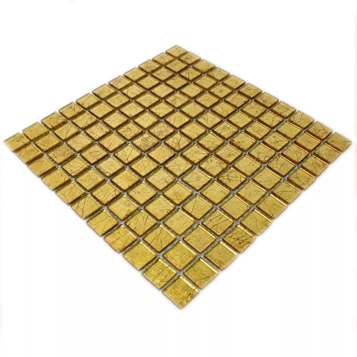 Muster von Glasmosaik Fliesen Crystal Gold Struktur