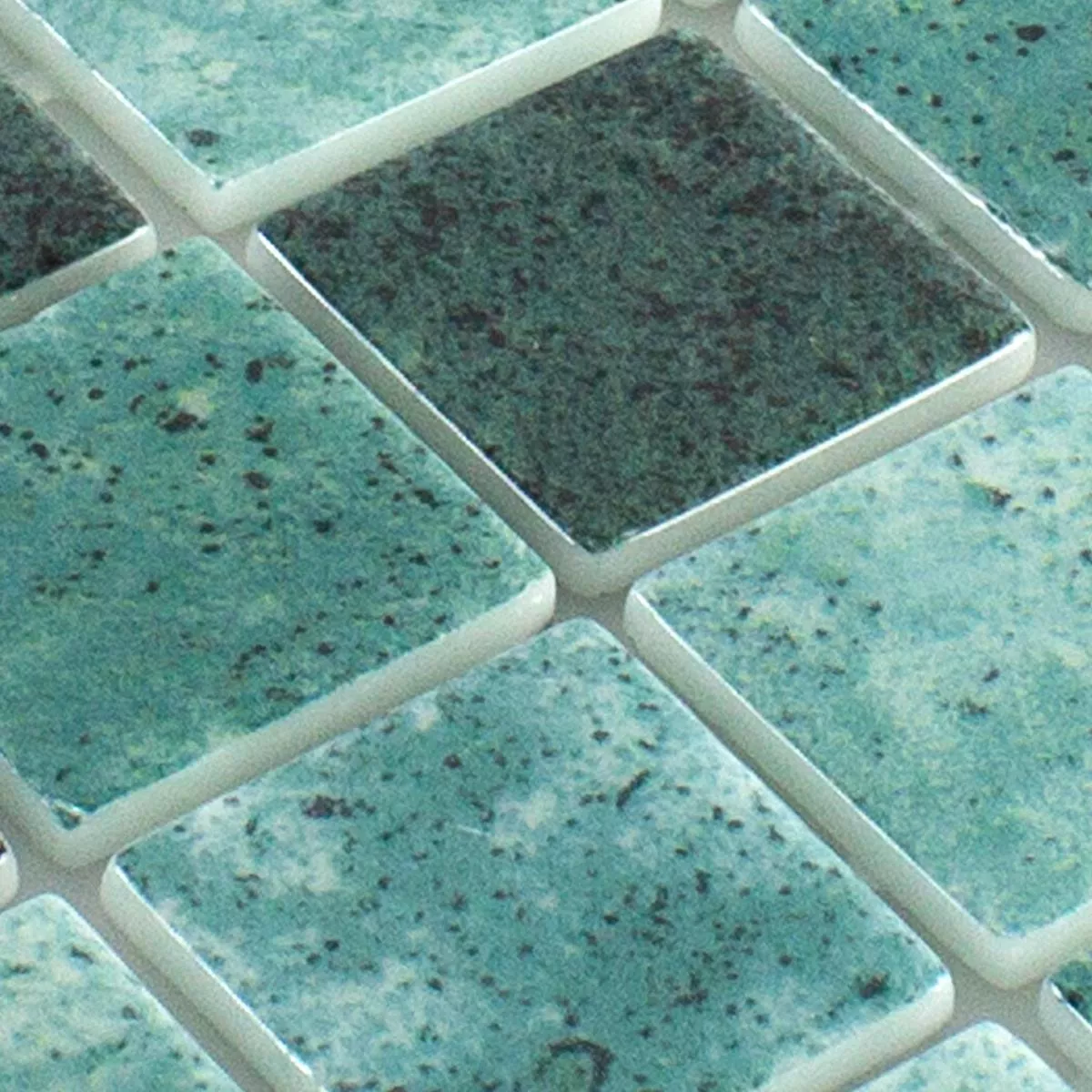 Muster von Glas Schwimmbad Mosaik Baltic Grün 38x38mm