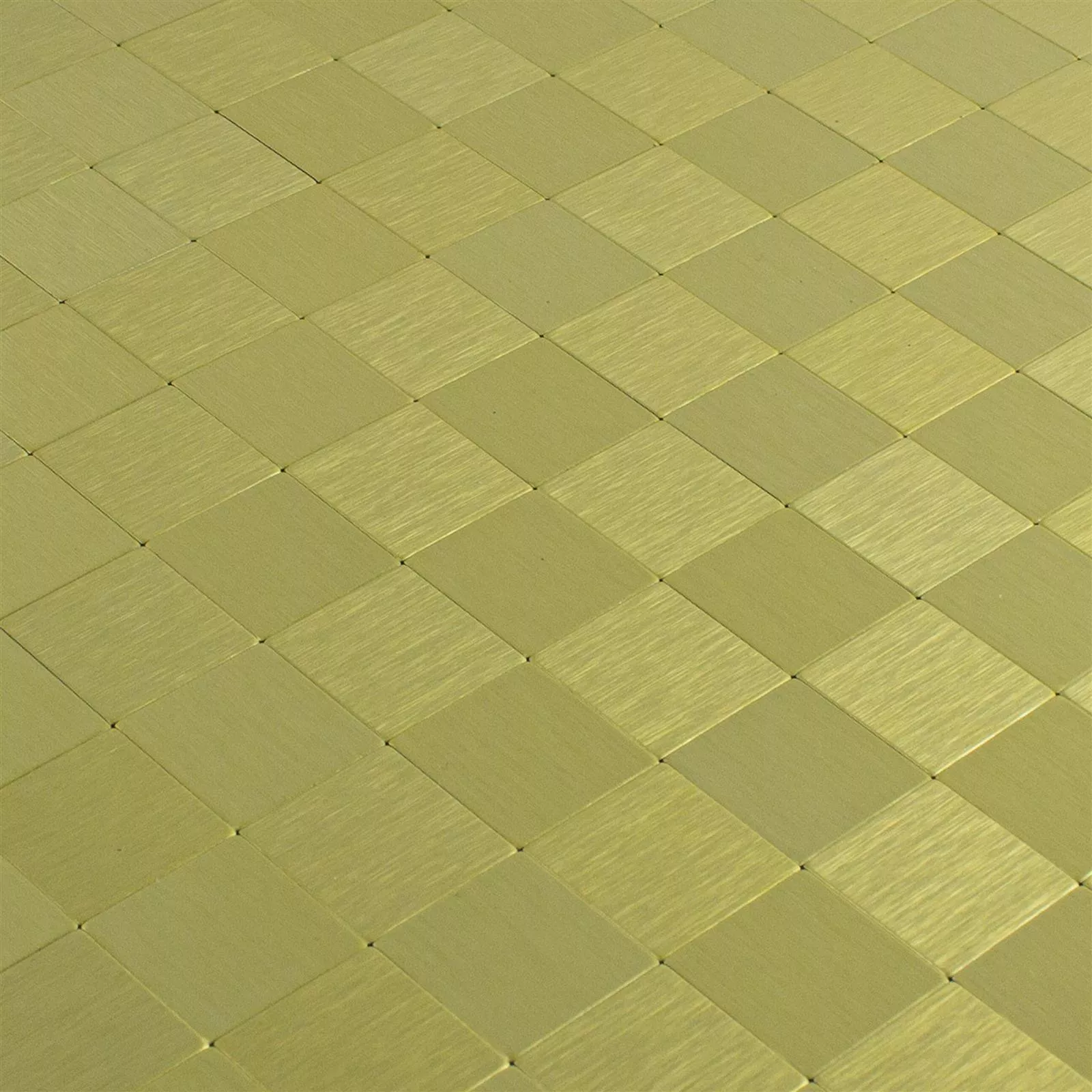Muster von Mosaikfliesen Metall Selbstklebend Vryburg Gold Quadrat 