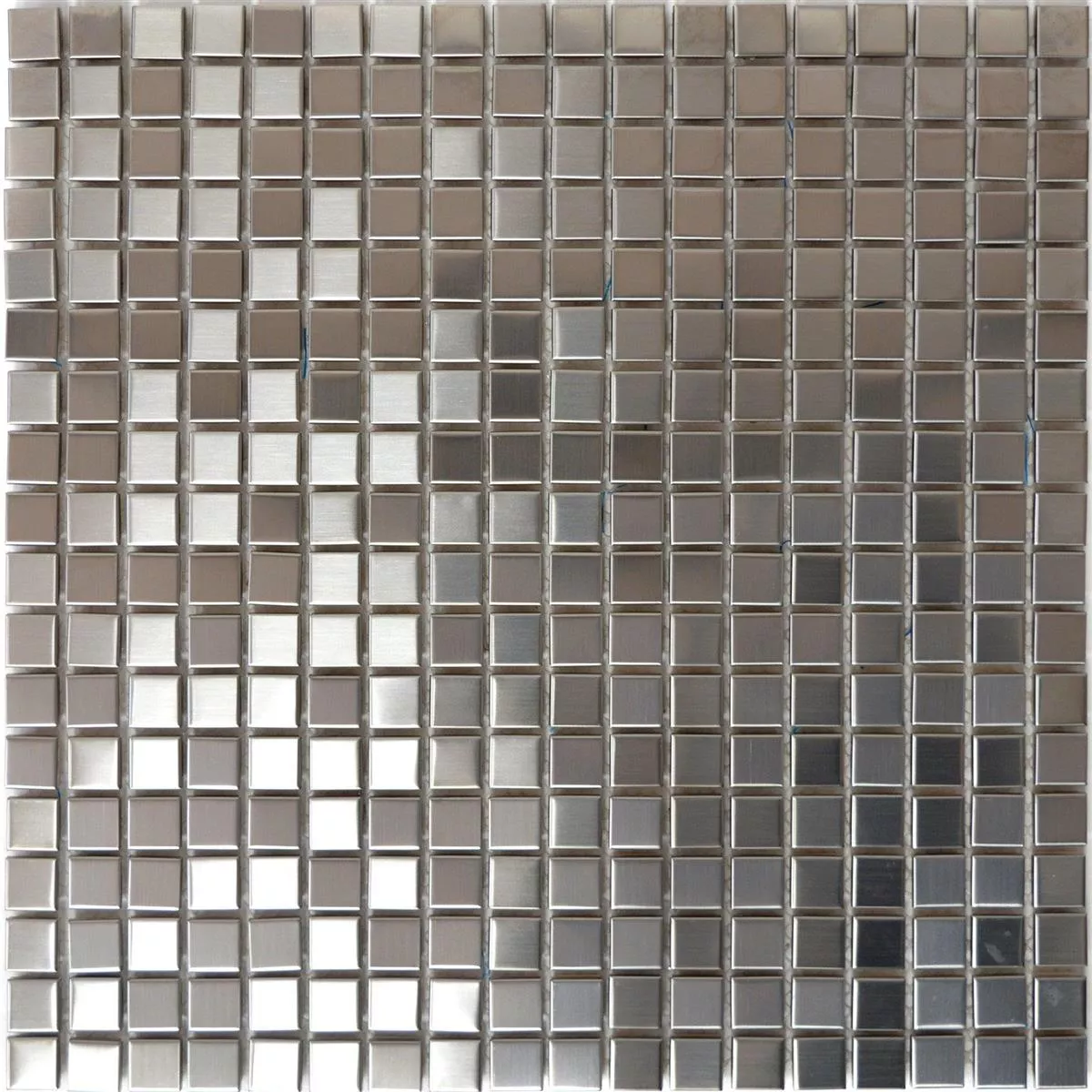 Muster von Edelstahl Mosaikfliesen Gebürstet Quadrat 15
