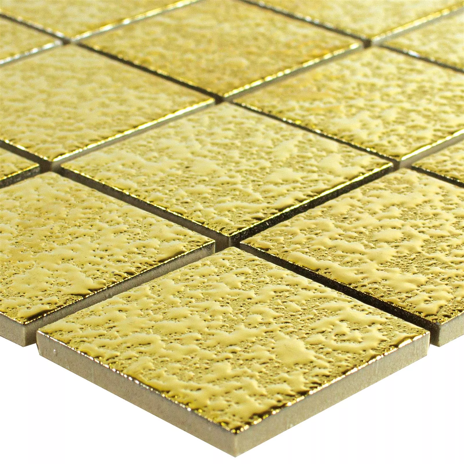 Keramikmosaik Fliesen Jackson Gold Gehämmert Keramikmosaik Fliesen Jackson Gold Gehämmert