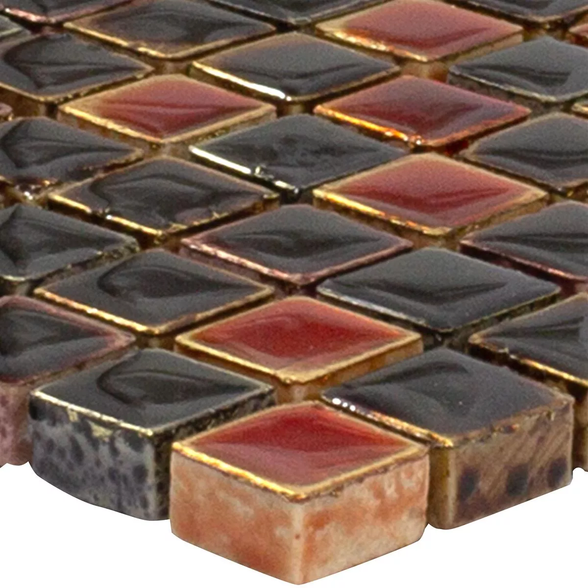 Naturstein Mosaikfliesen Firestone Rot Mix