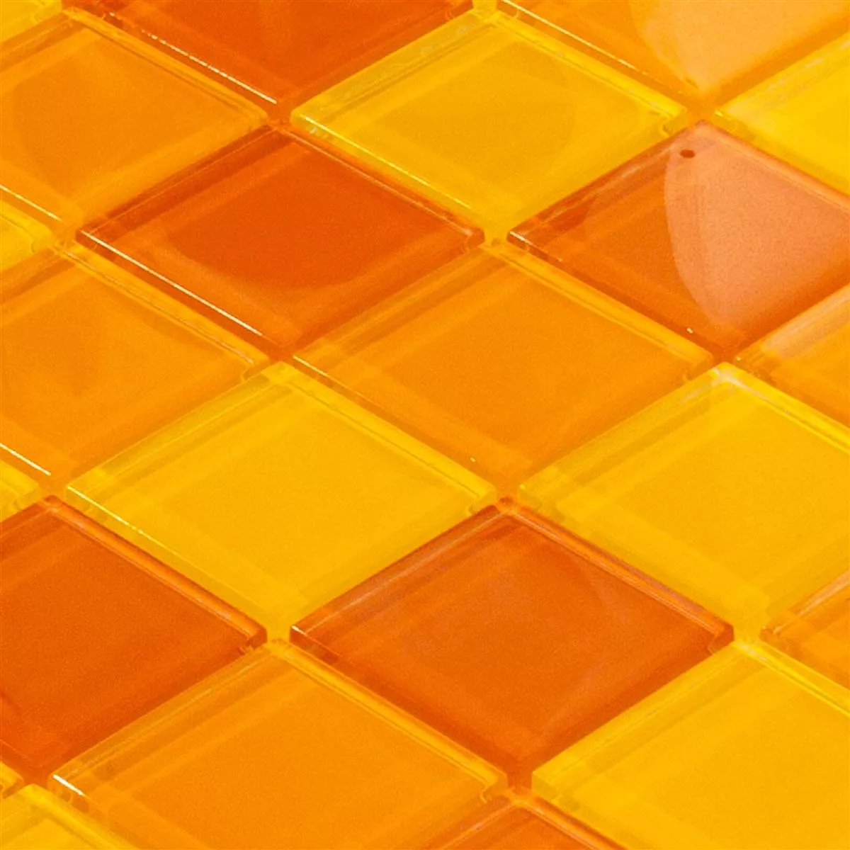 Muster von Glasmosaik Fliesen Glasgow Orange Mix