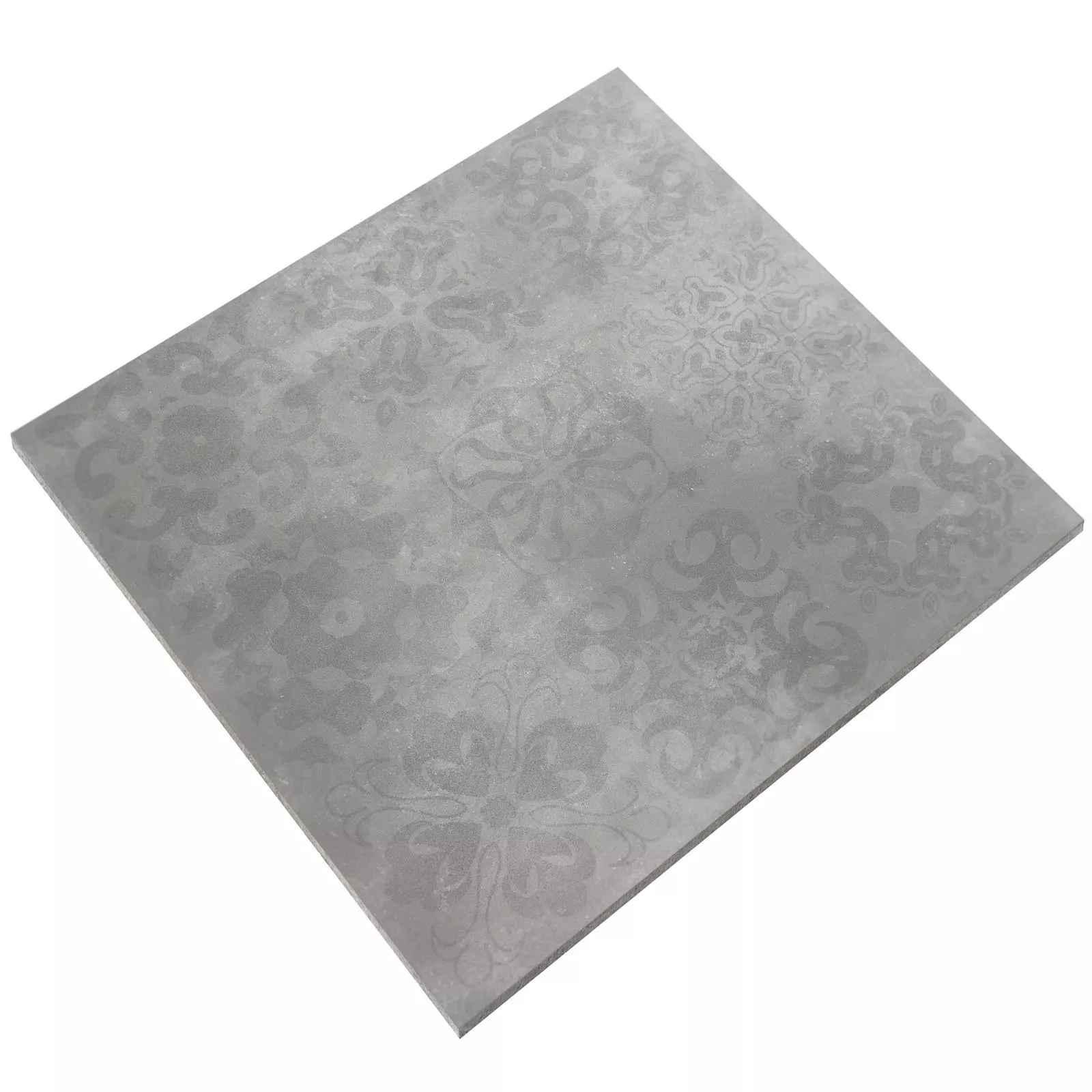 Muster Bodenfliesen Kolossal Rektifiziert R10/B Grau 60x60x0,7cm Dekor