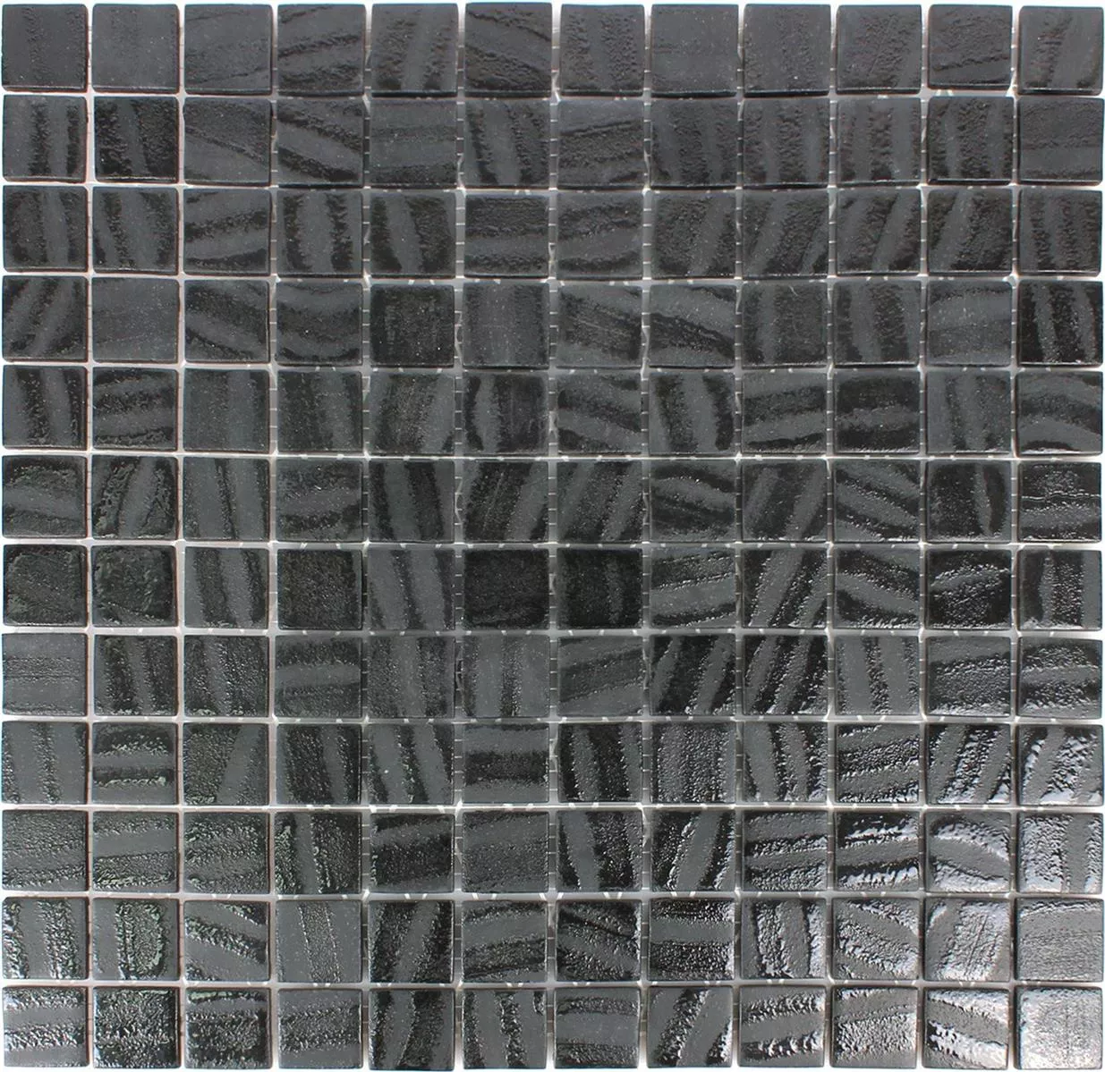 Muster von Glasmosaik Fliesen Mascota Schwarz Anthrazit