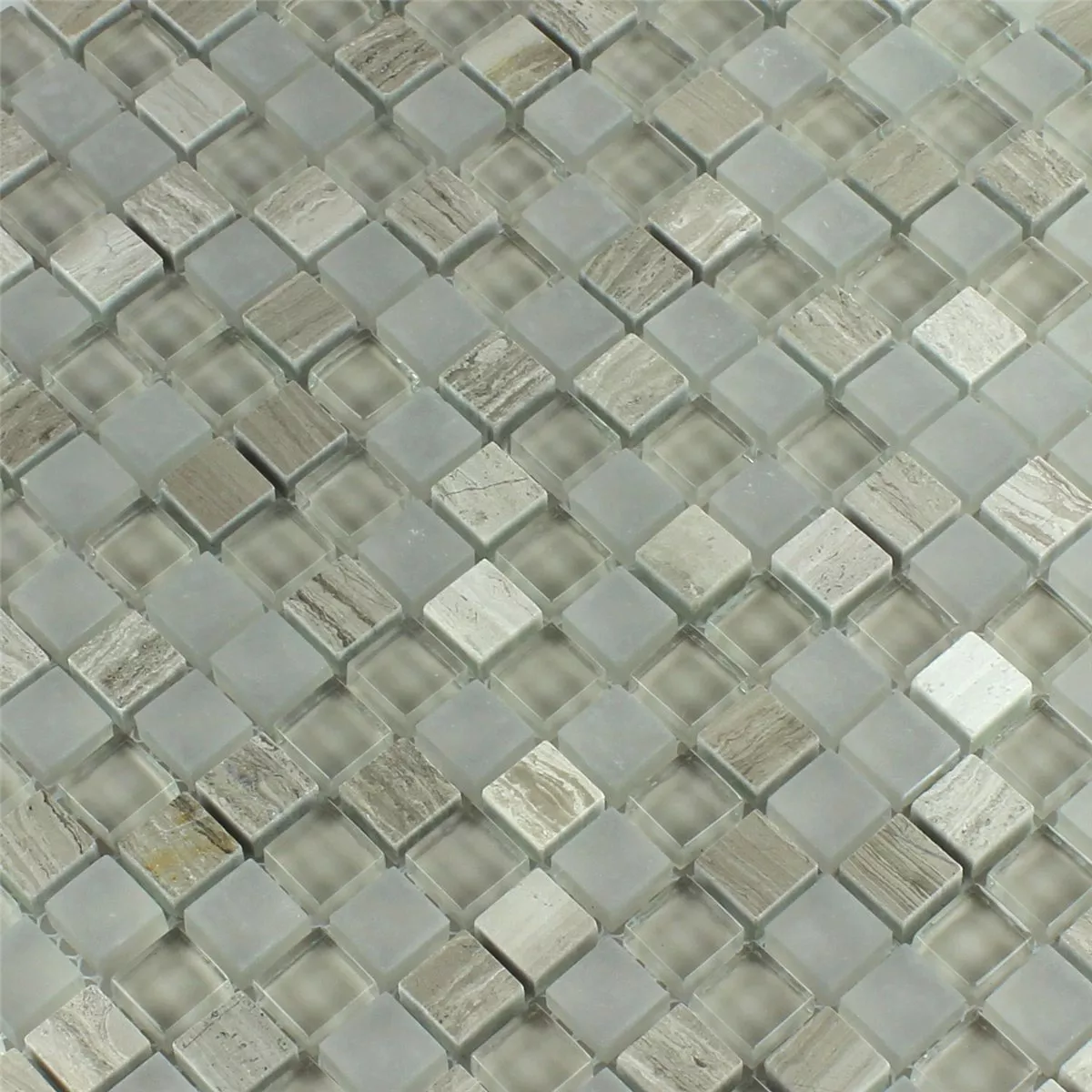 Mosaikfliesen Glas Marmor Burlywood 15x15x8mm