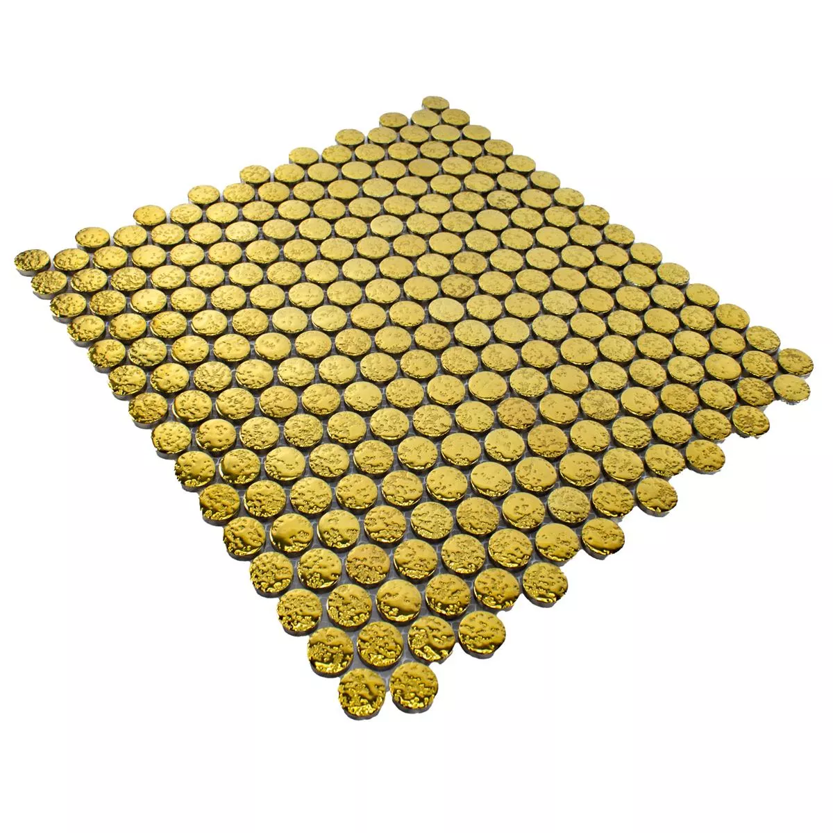 Keramik Knopf Effekt Mosaik Fliesen Meneksche Gold