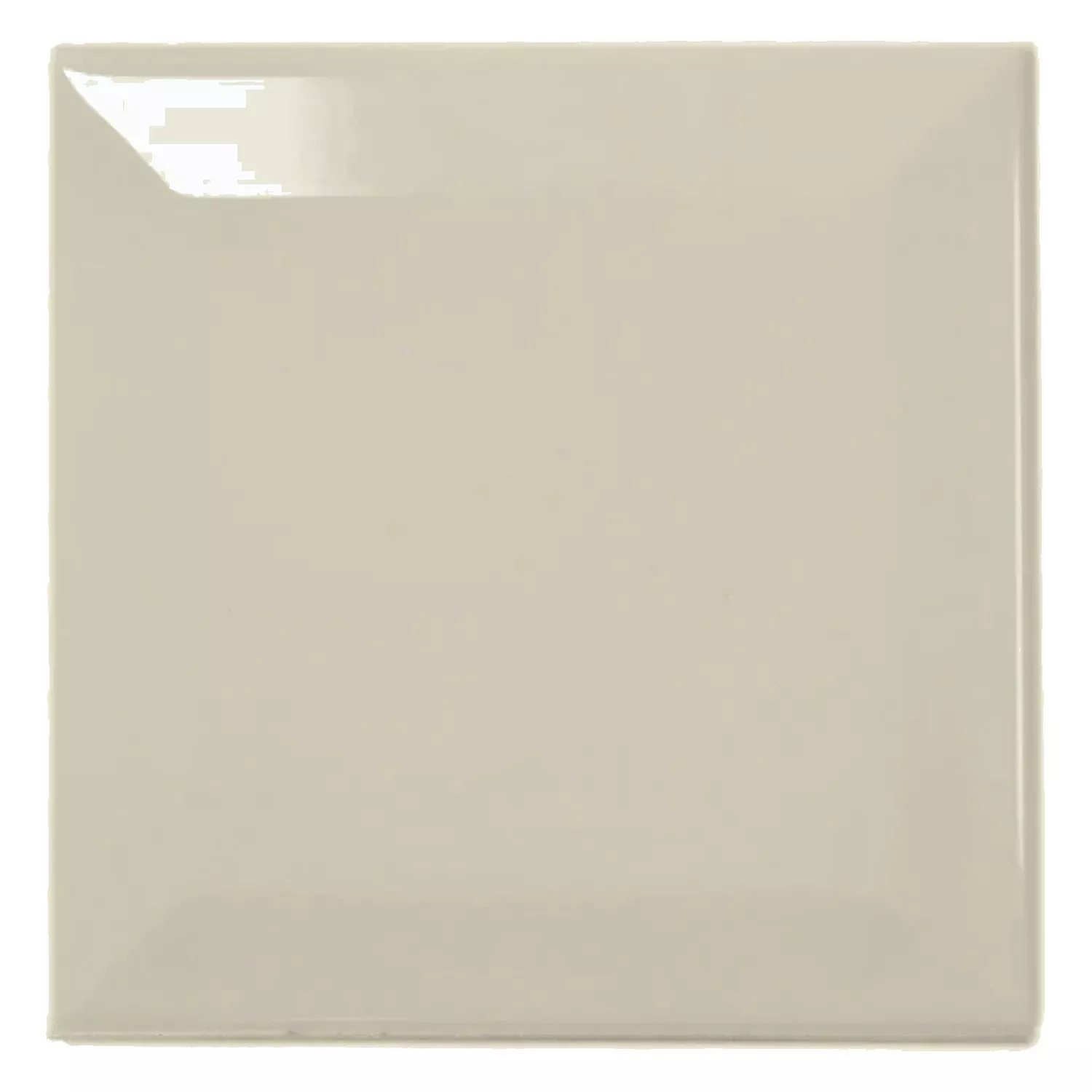 Metrofliese Grau Glänzend 10x10 cm Facette Catarina Light Grey