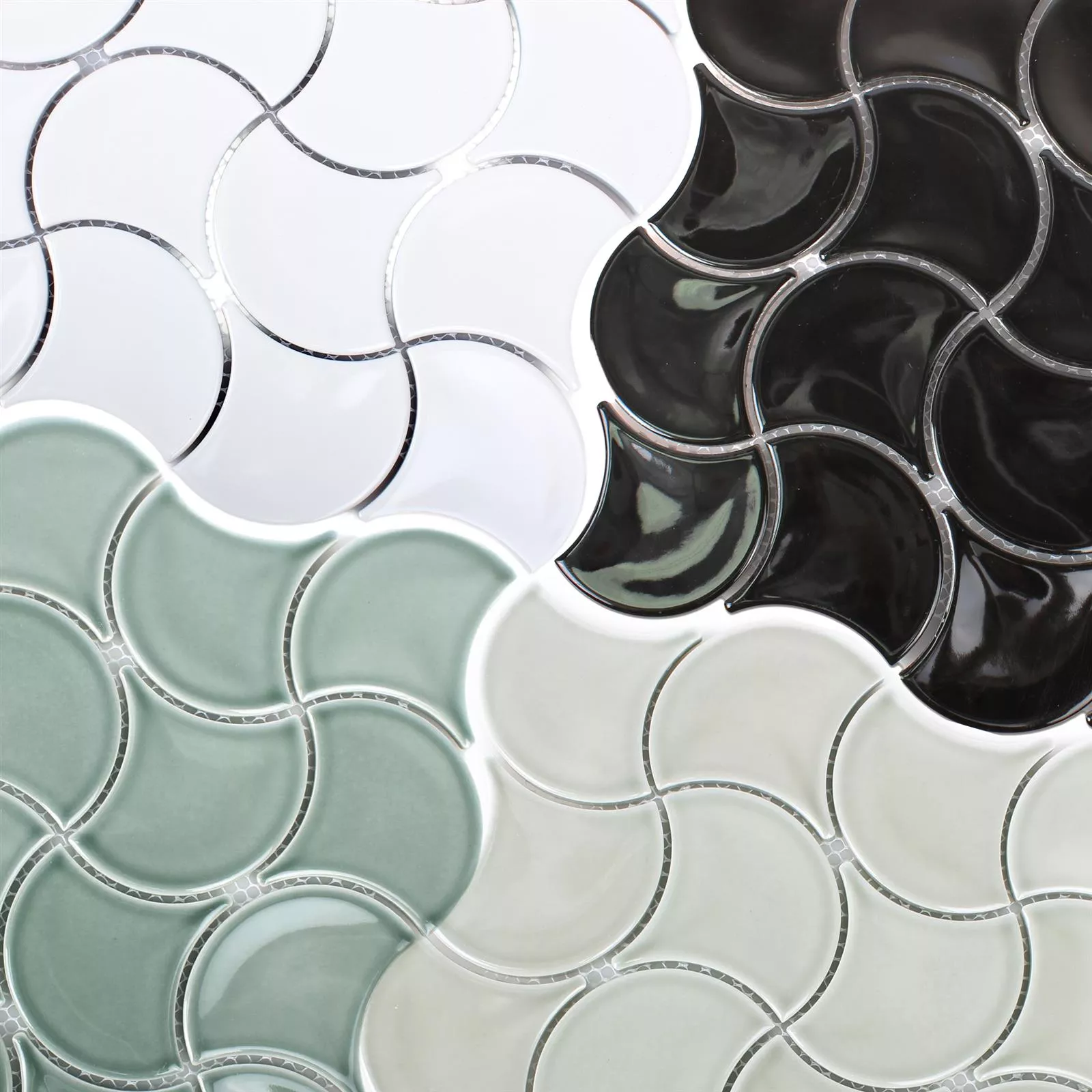 Muster von Keramik Mosaikfliesen Toledo Welle