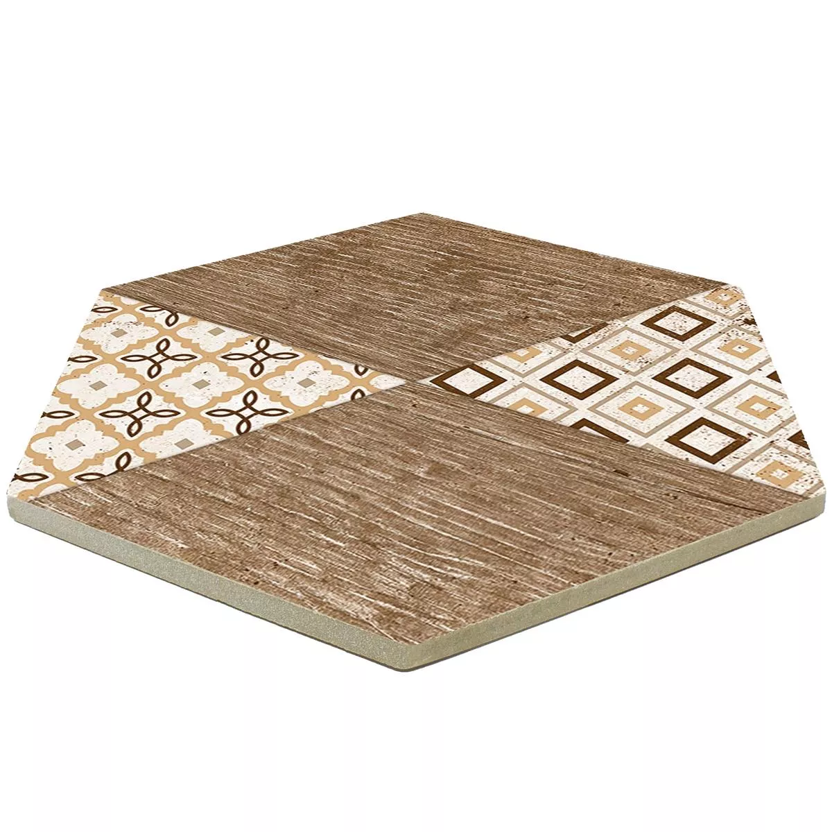 Feinsteinzeug Fliesen Isfahan Hexagon Beige 22,5 x 25,9cm