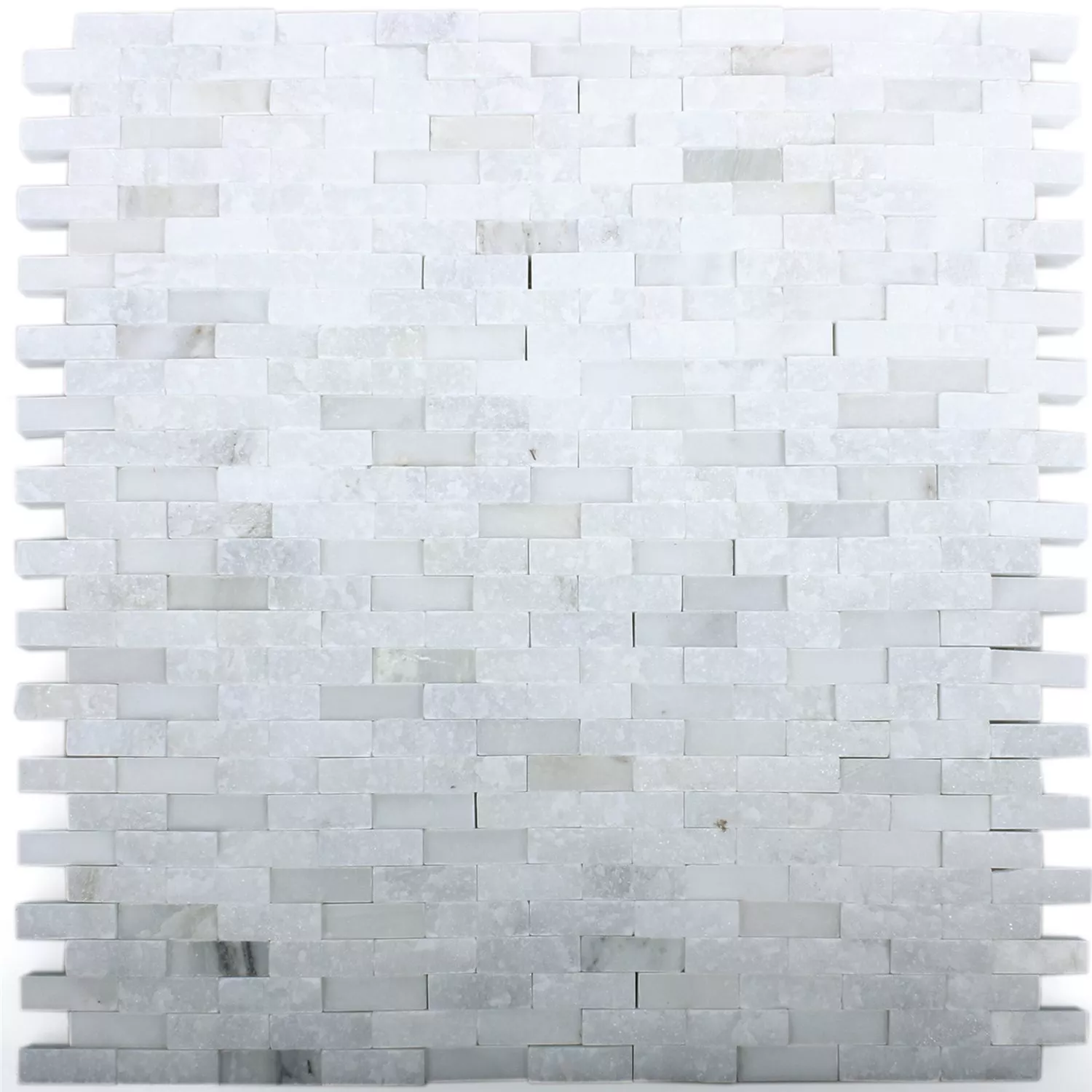 Muster von Mosaikfliesen Marmor Sirocco Weiss 3D
