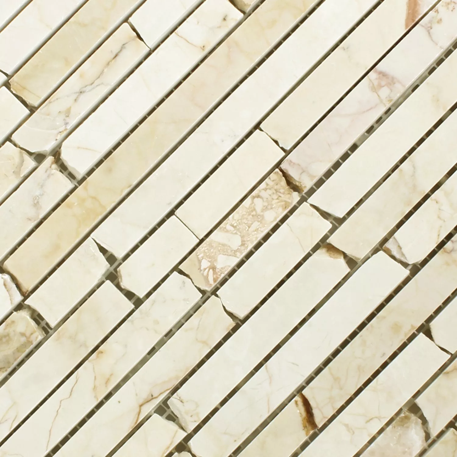 Muster von Marmor Brick Mosaik Fliesen Golden Cream Poliert