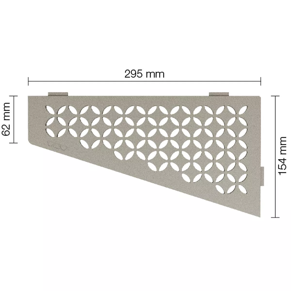 Wandablage Duschablage Schlüter 4eck 15,4x29,5cm Floral Grau