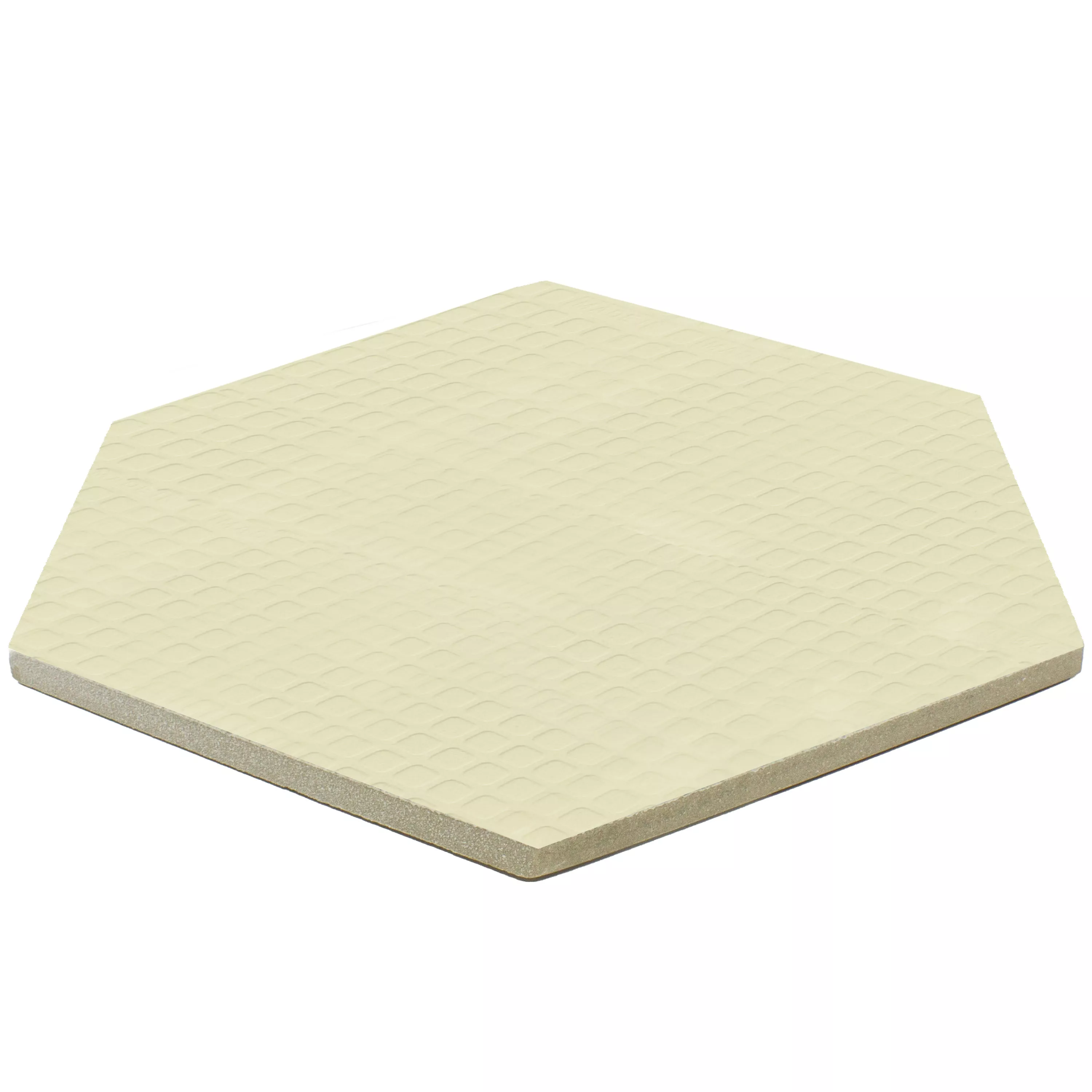 Feinsteinzeug Fliesen Hexwood Hexagon Beige 22,5 x 25,9cm