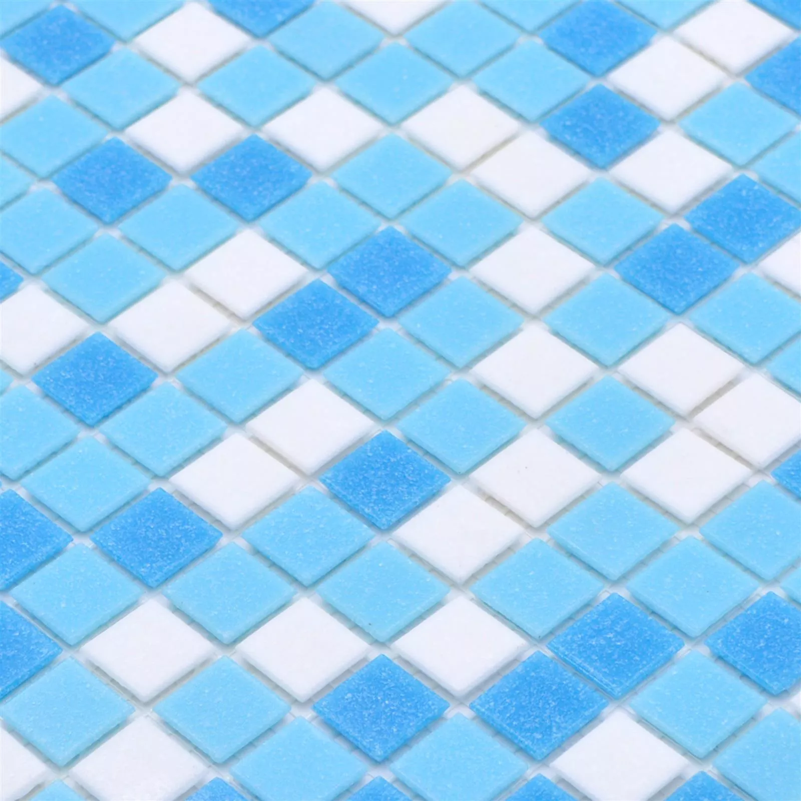 Muster von Schwimmbad Pool Mosaik North Sea Weiß Blau Mix