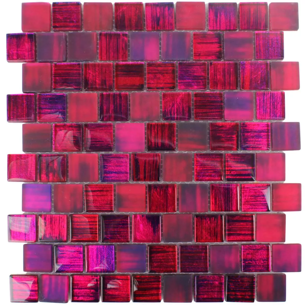 Muster von Glasmosaik Fliesen Lanzarote Pink