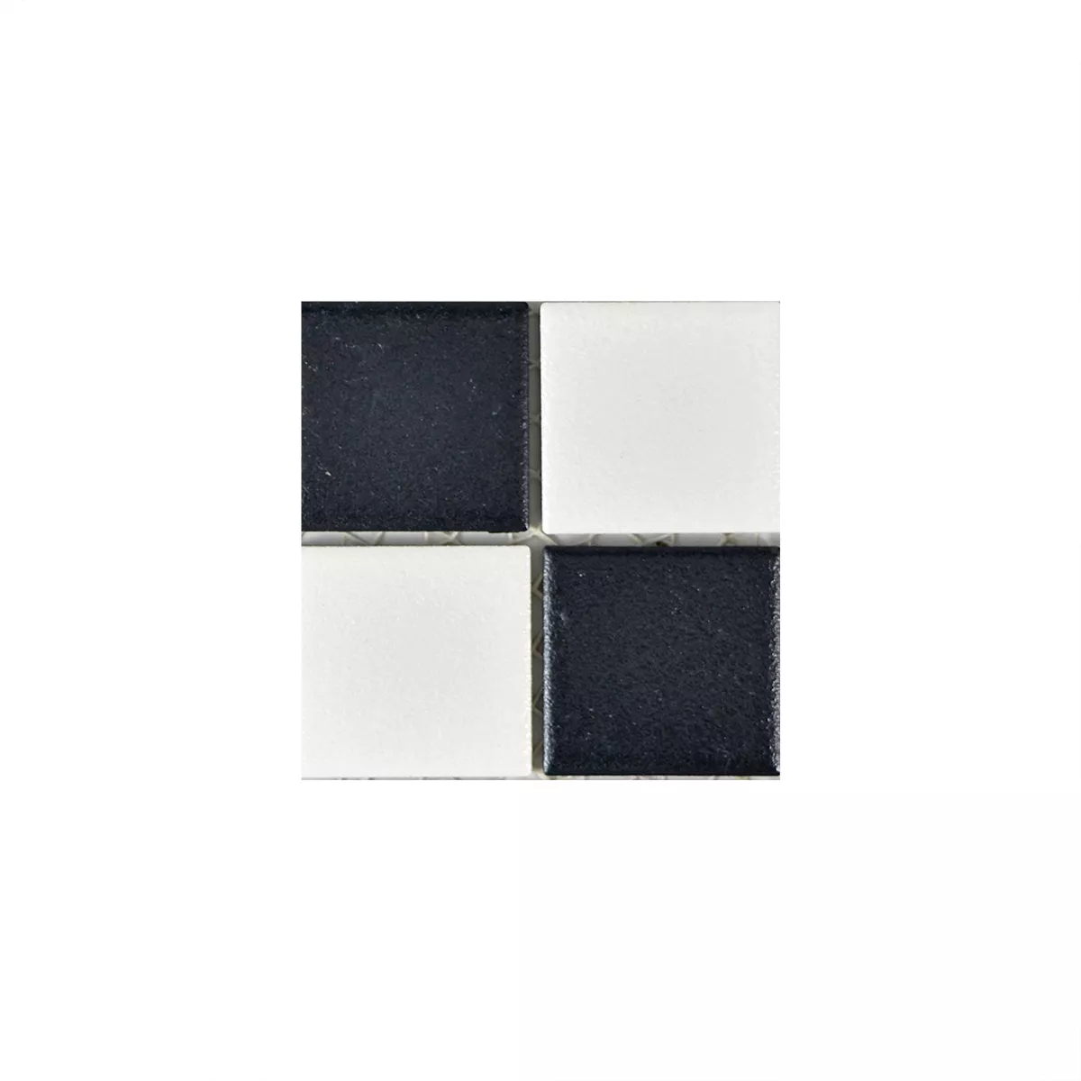 Muster von Keramik Mosaikfliesen Heinmot Schwarz Weiß R10 Q48