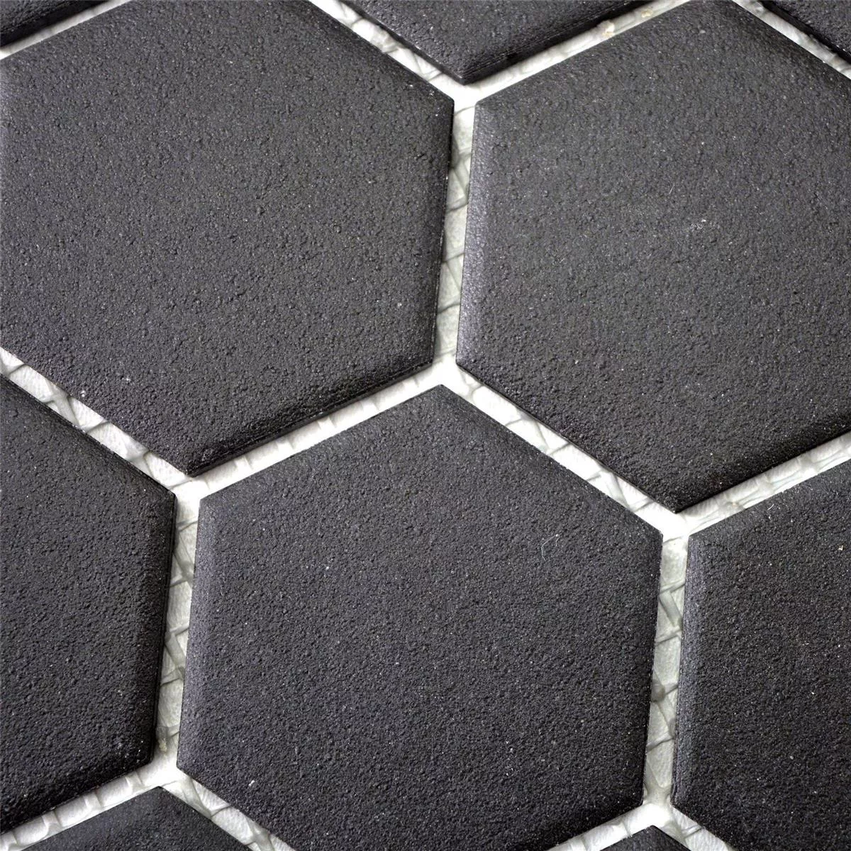 Keramik Mosaikfliesen Begomil Unglasiert Schwarz