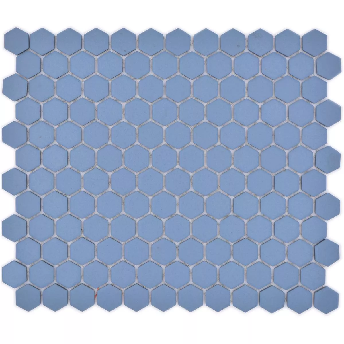 Muster von Keramikmosaik Bismarck R10B Hexagon Blau H23