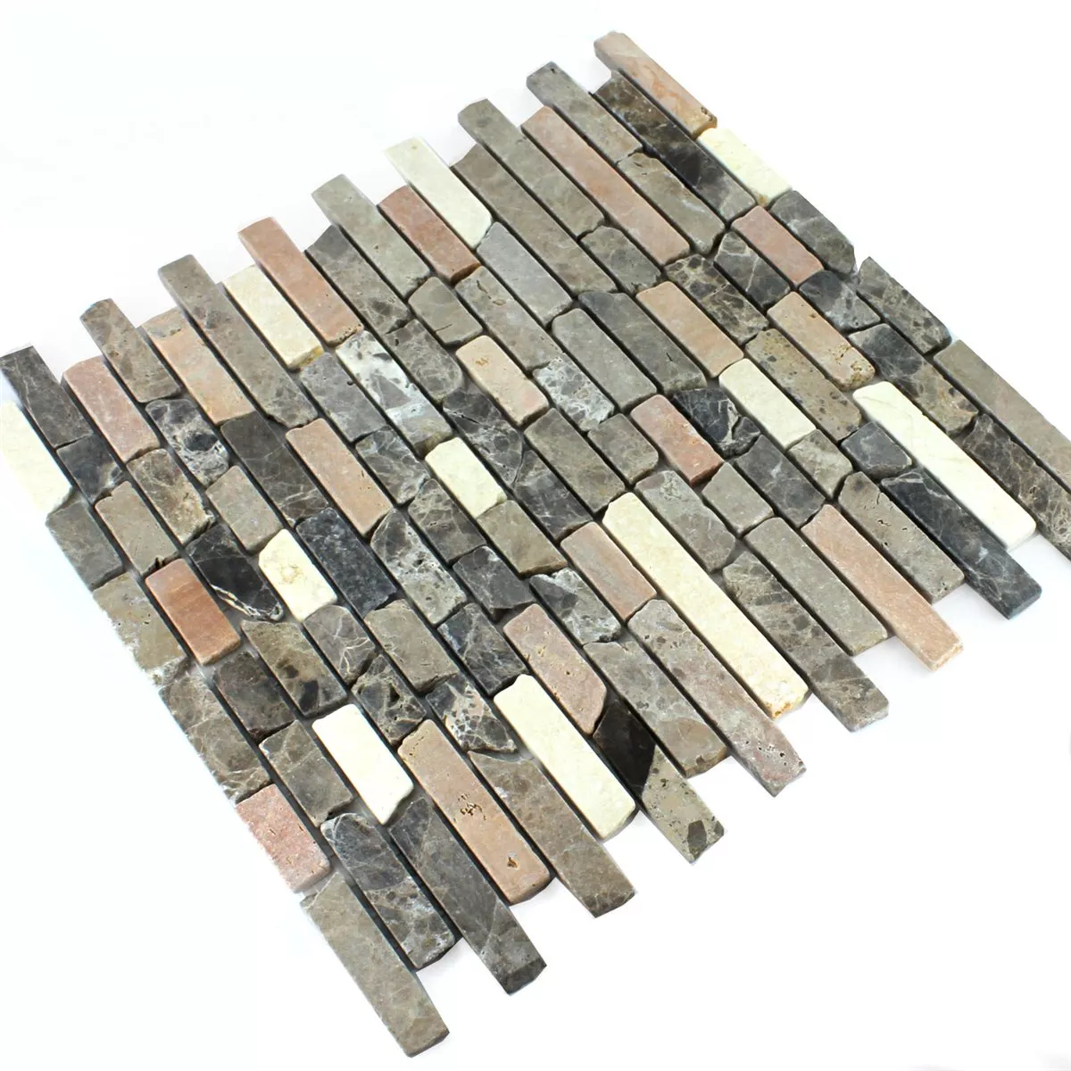 Muster von Mosaikfliesen Marmor Braun Mix