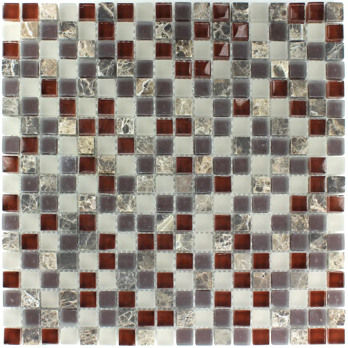 Muster von Mosaikfliesen Glas Marmor  Braun