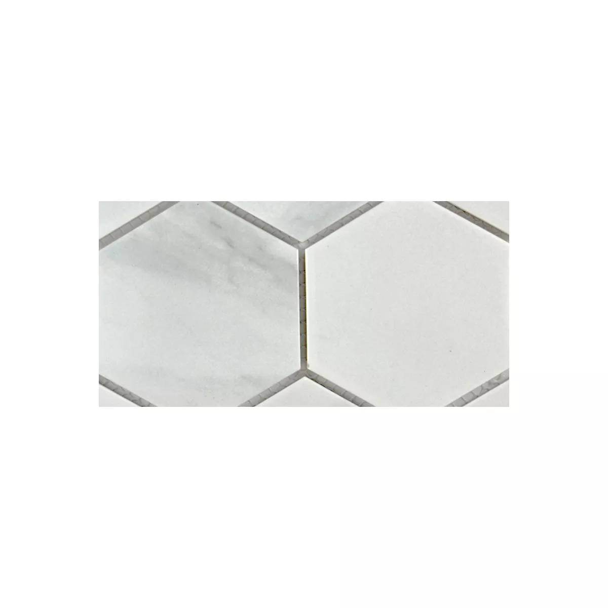 Muster von Keramik Mosaikfliesen Zyrus Carrara Hexagon 