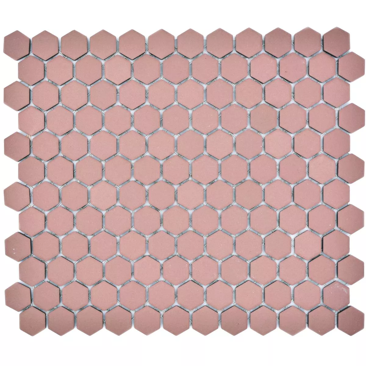 Muster von Keramikmosaik Bismarck R10B Hexagon Terracotta H23