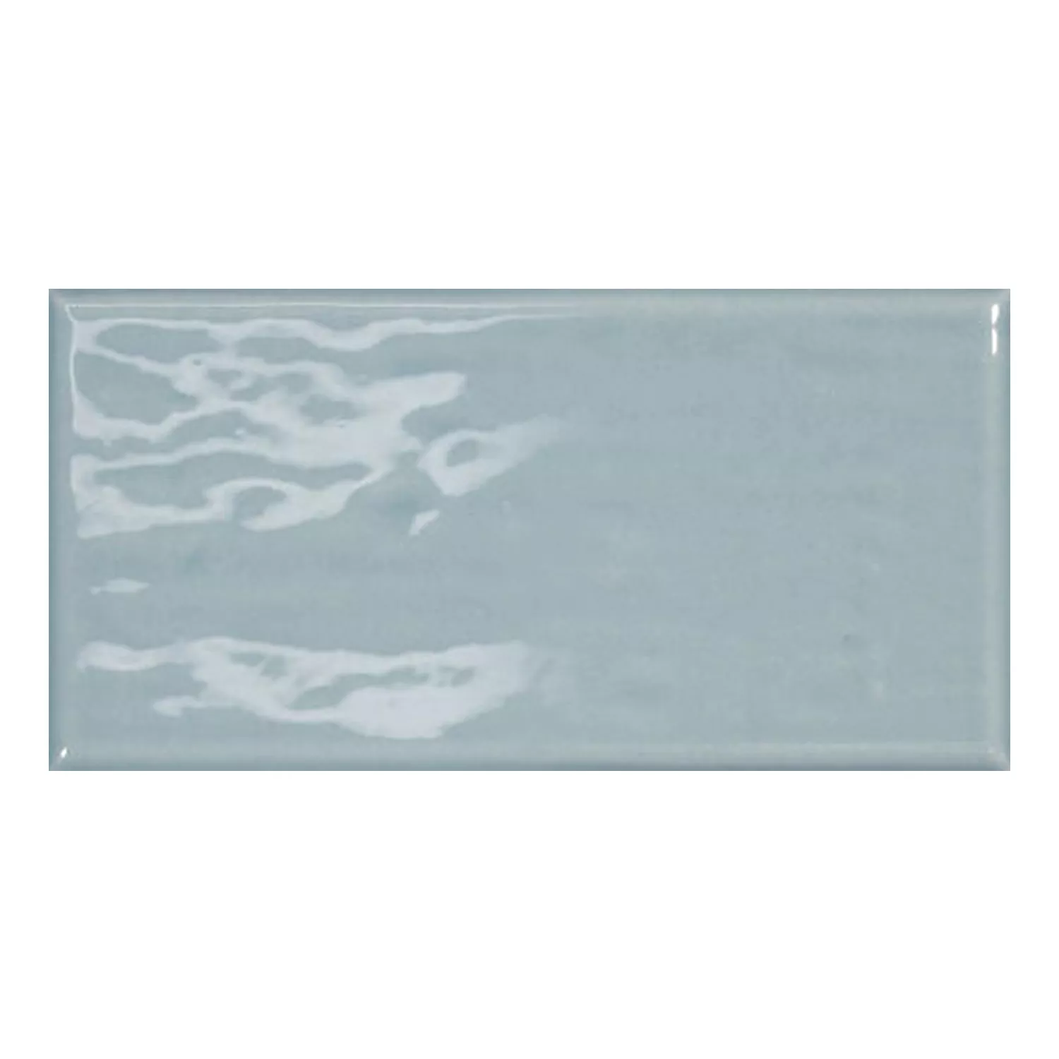 Calissi Blau Glänzend Rustikal 7,5x15 cm Ocean