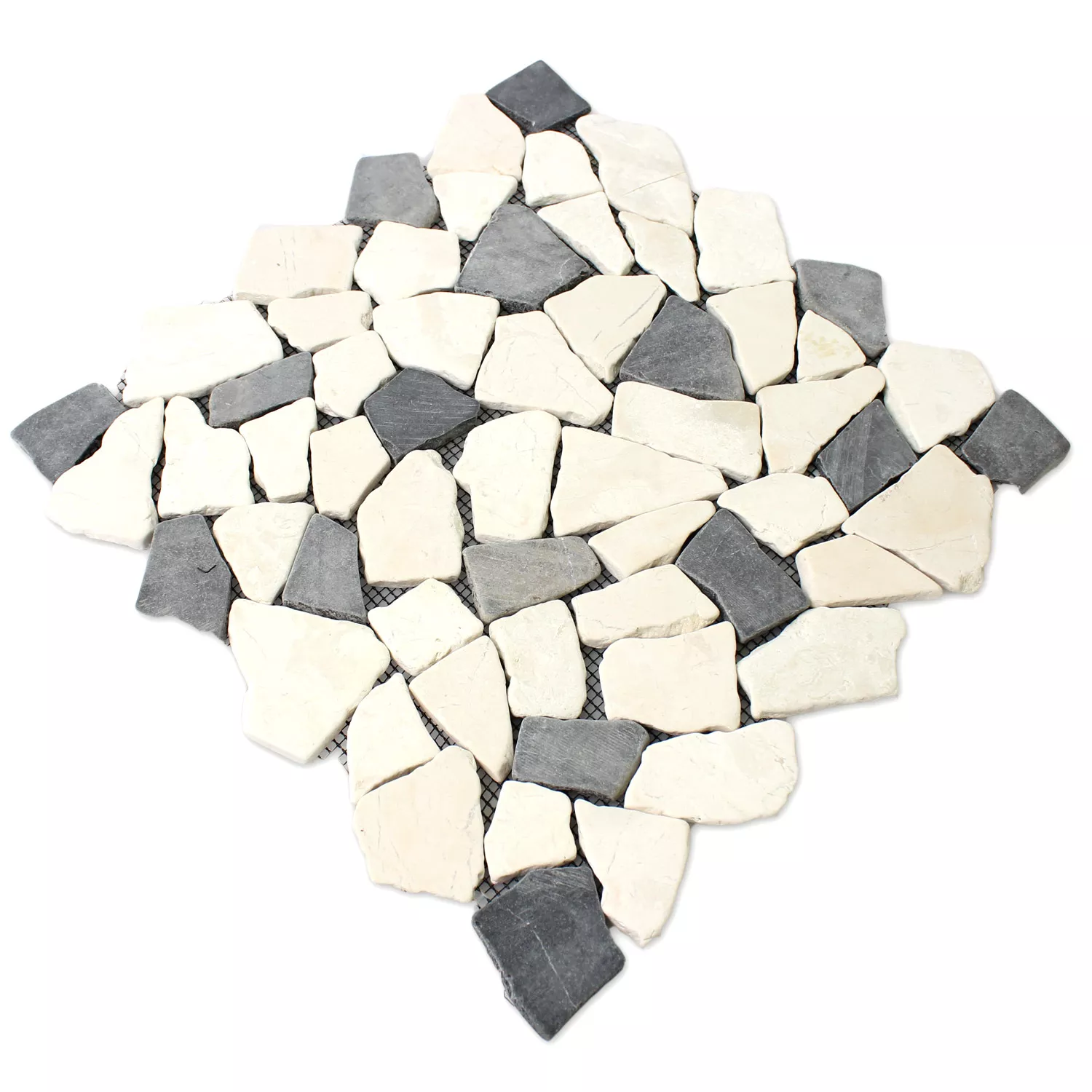 Mosaikfliesen Marmor Bruch Biancone Java