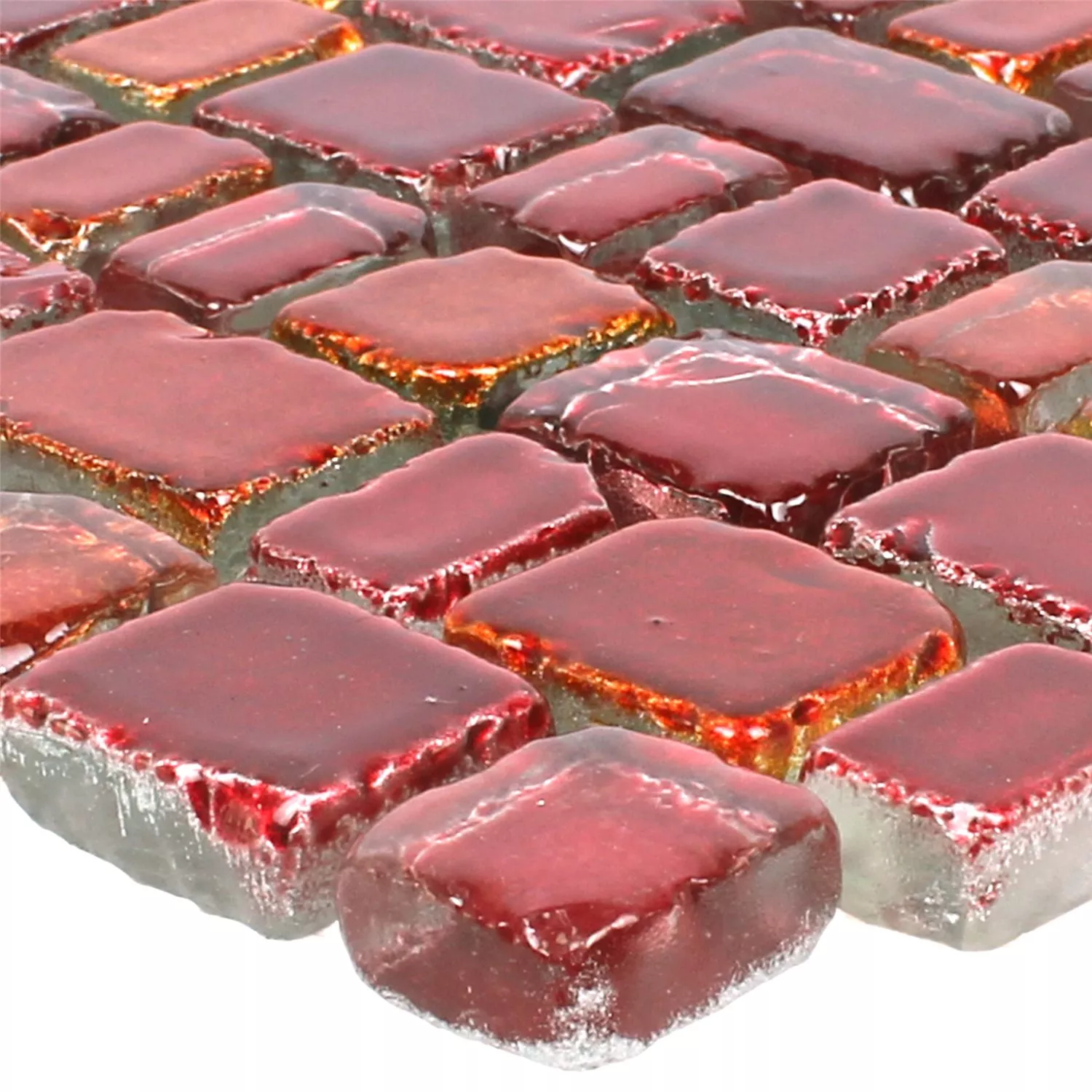Mosaikfliesen Glas Roxy Rotorange