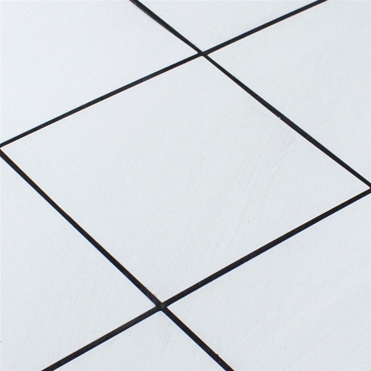 Aluminium Mosaik Fliesen Lenora Selbstklebend Weiß