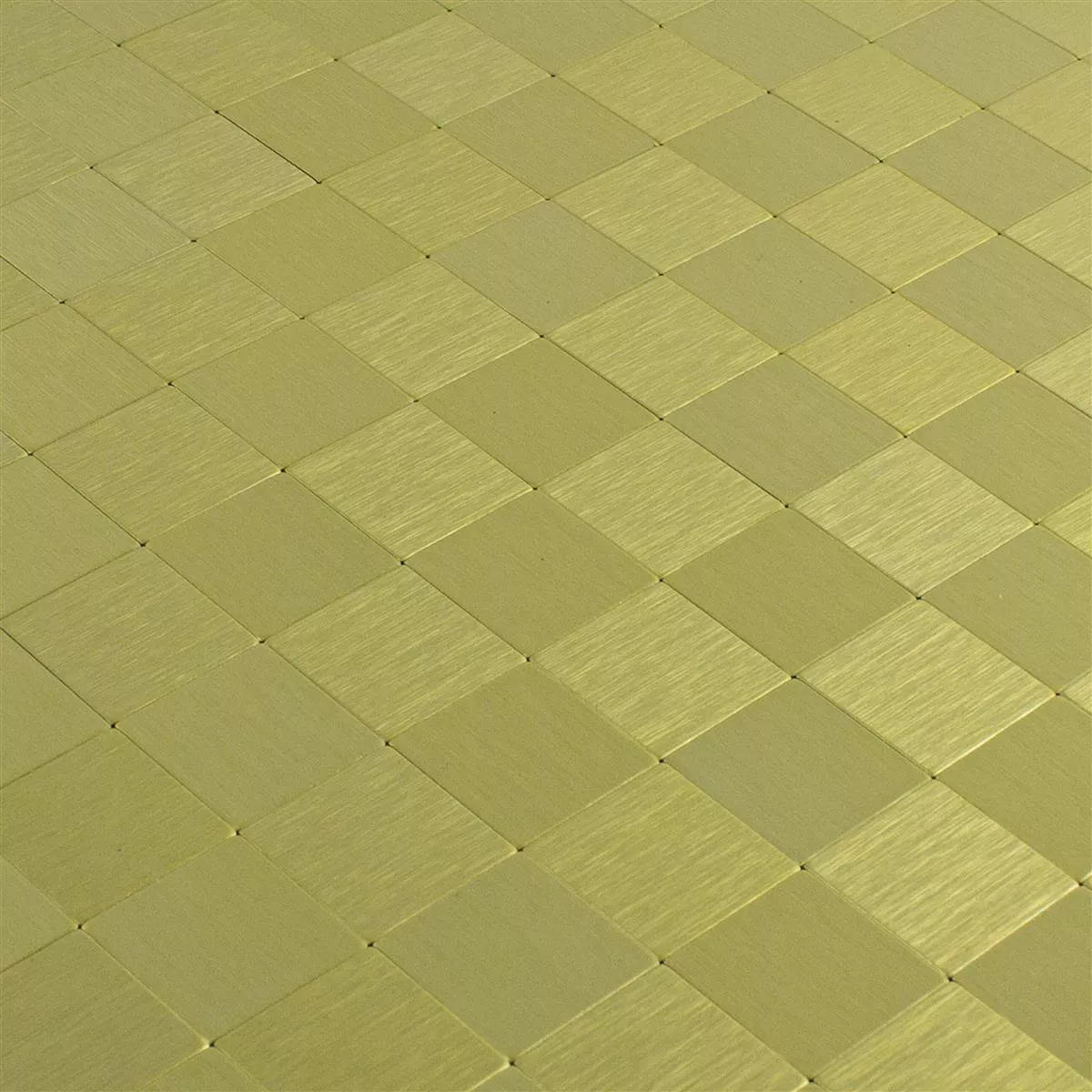 Mosaikfliesen Metall Selbstklebend Vryburg Gold Quadrat 23