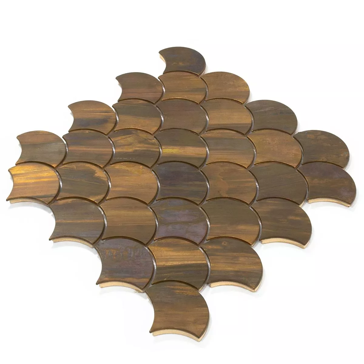 Metall Kupfer Mosaikfliesen Copperfield Fächer