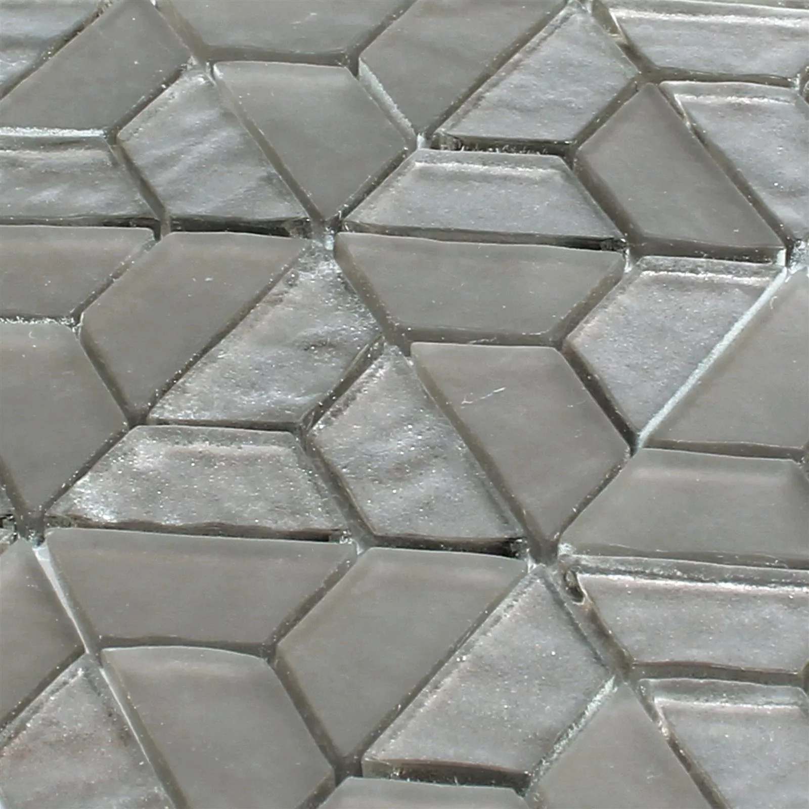 Muster von Glasmosaik Fliesen Alaaddin Hexagon Braun