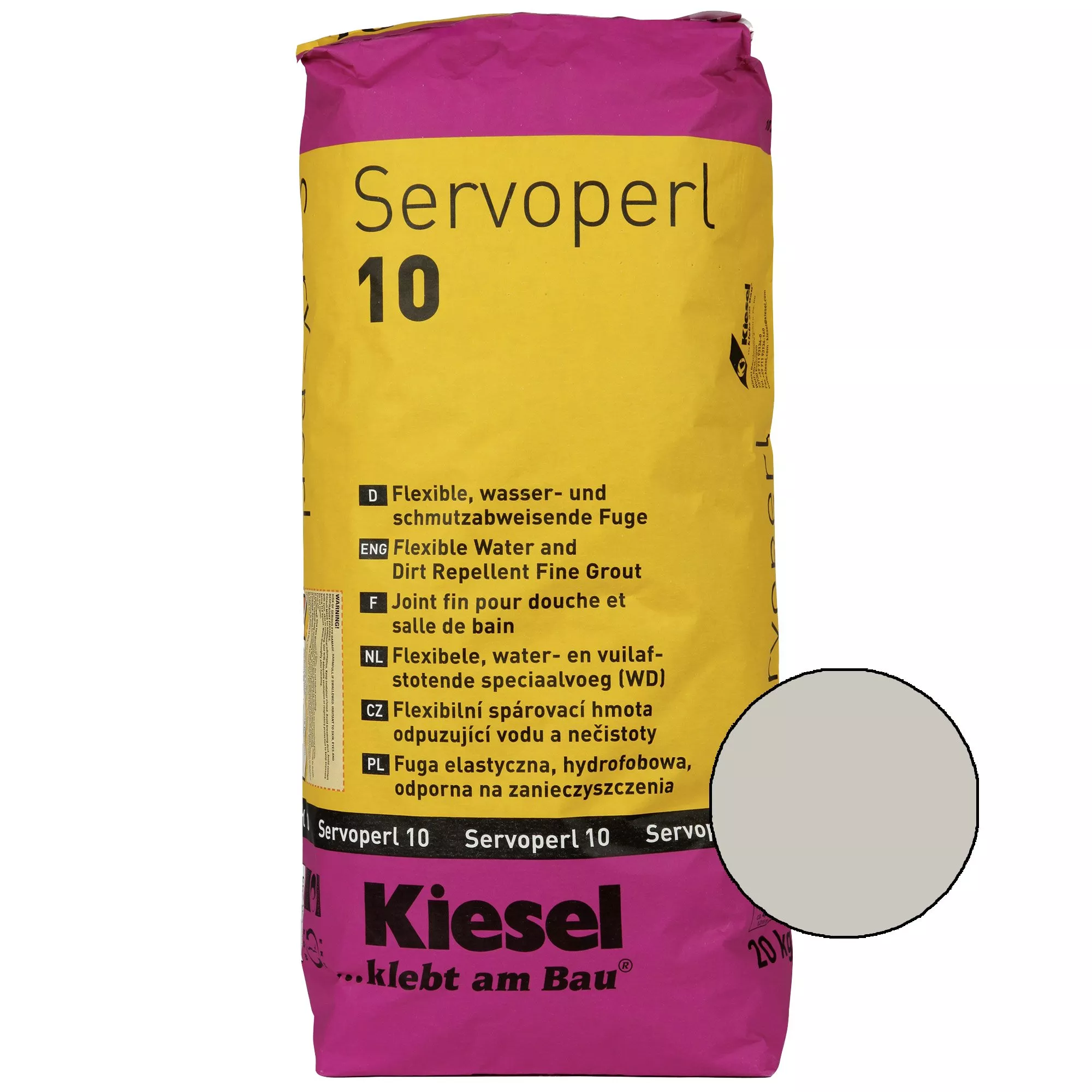 Kiesel Servoperl 10 - Flexible zementäre Fuge (20KG Silbergrau)