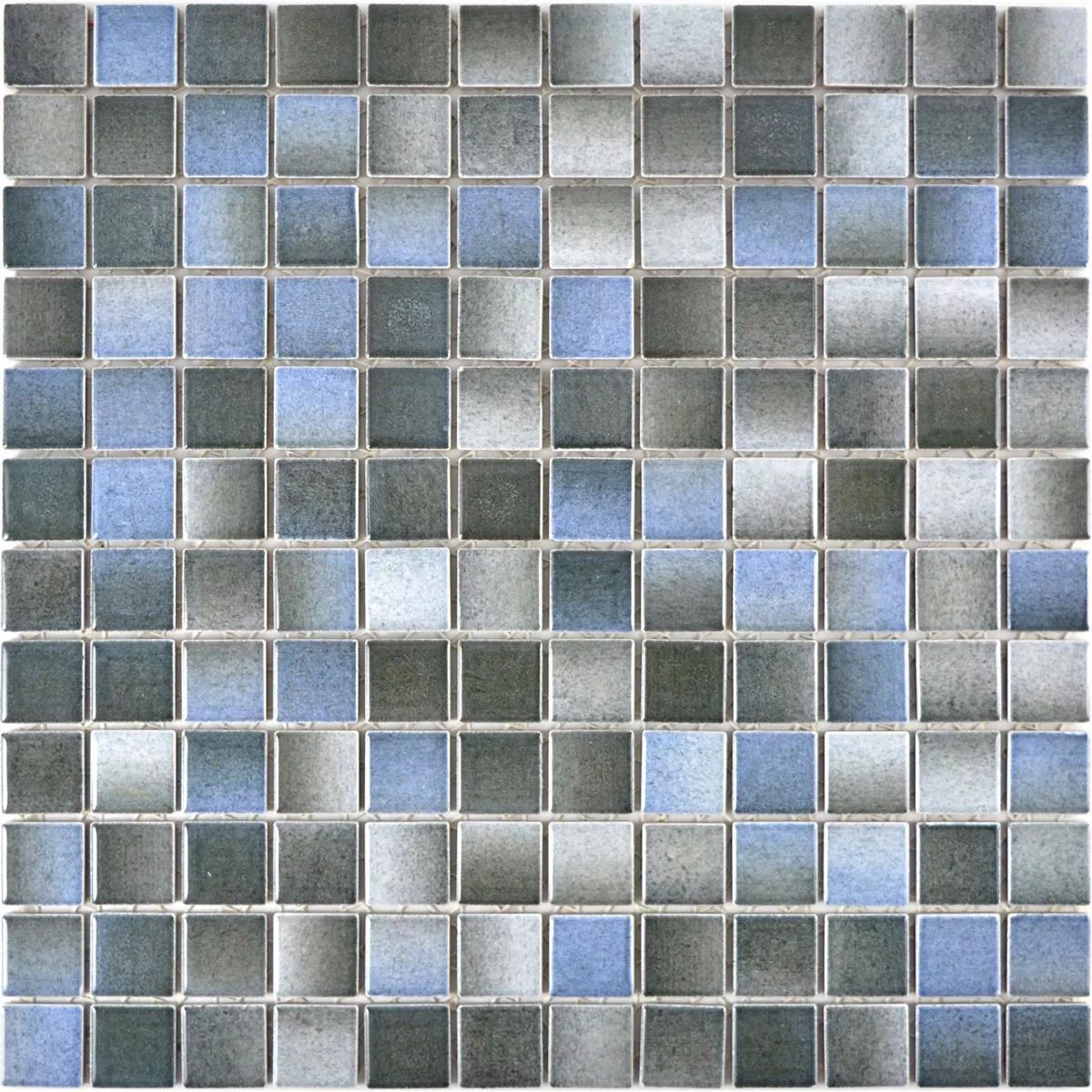 Muster von Keramik Mosaikfliesen Picasso Grau Blau