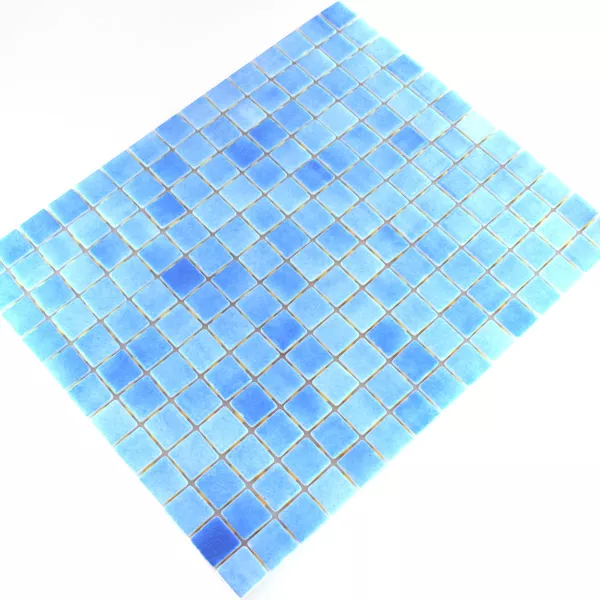 Muster von Glas Schwimmbad Pool Mosaik Hellblau Mix