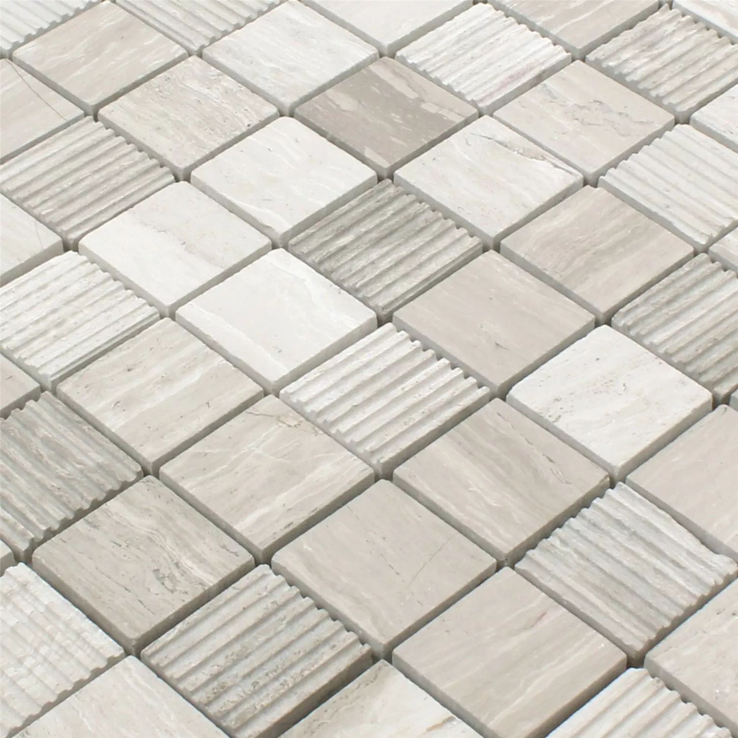 Muster von Marmor Naturstein Mosaikfliesen Tomsk Grau